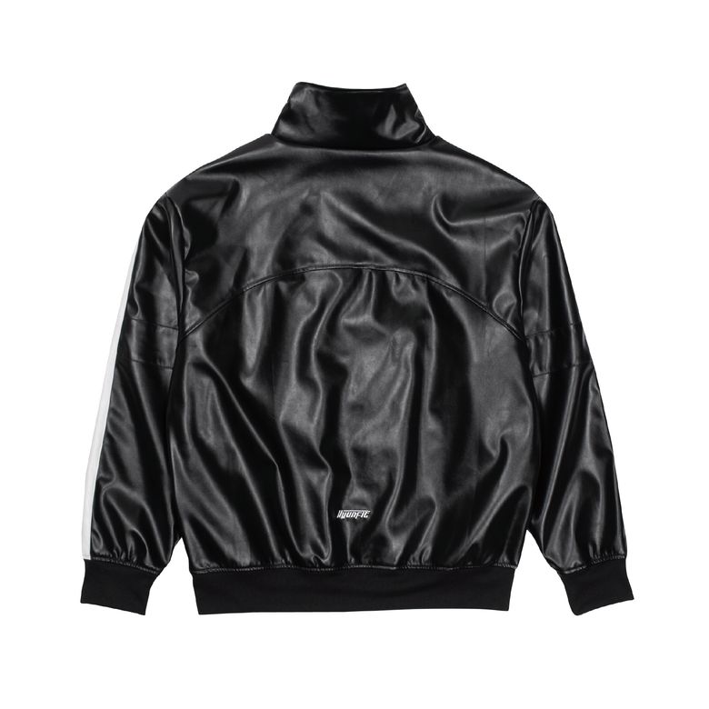 PU LEATHER TRACK JACKET