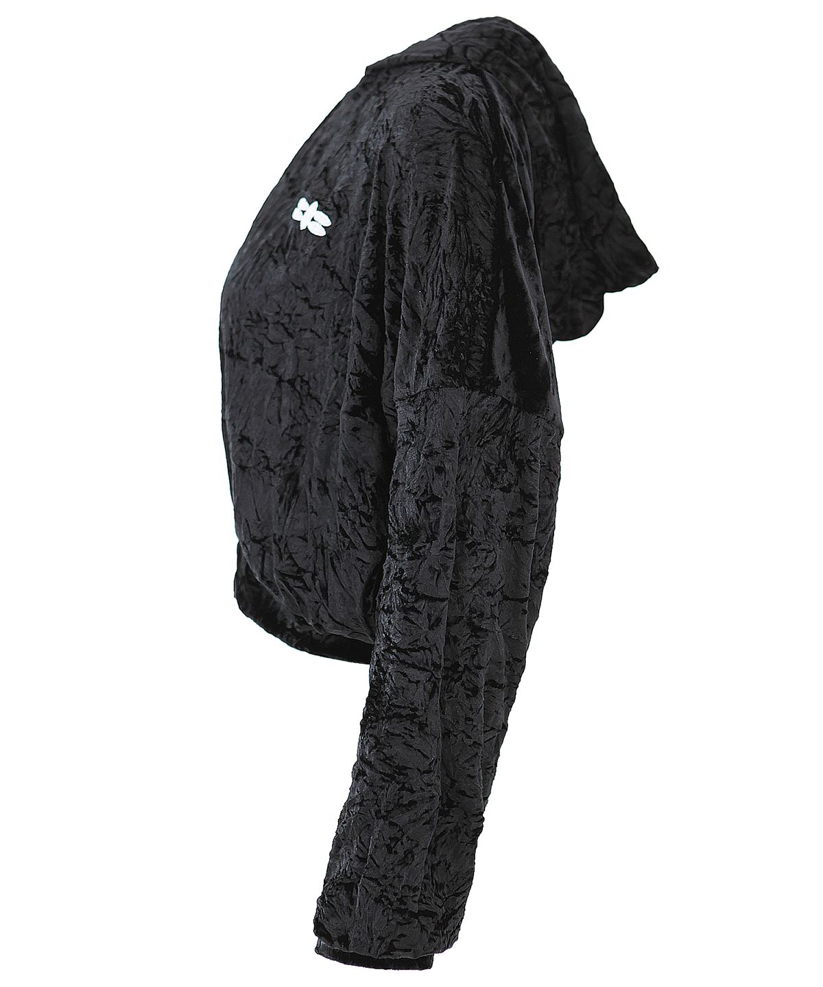 플라즈마스페어(PLASMA SPHERE) FLY HOOD JUMPER IN BLACK (벨벳 후드 점퍼)
