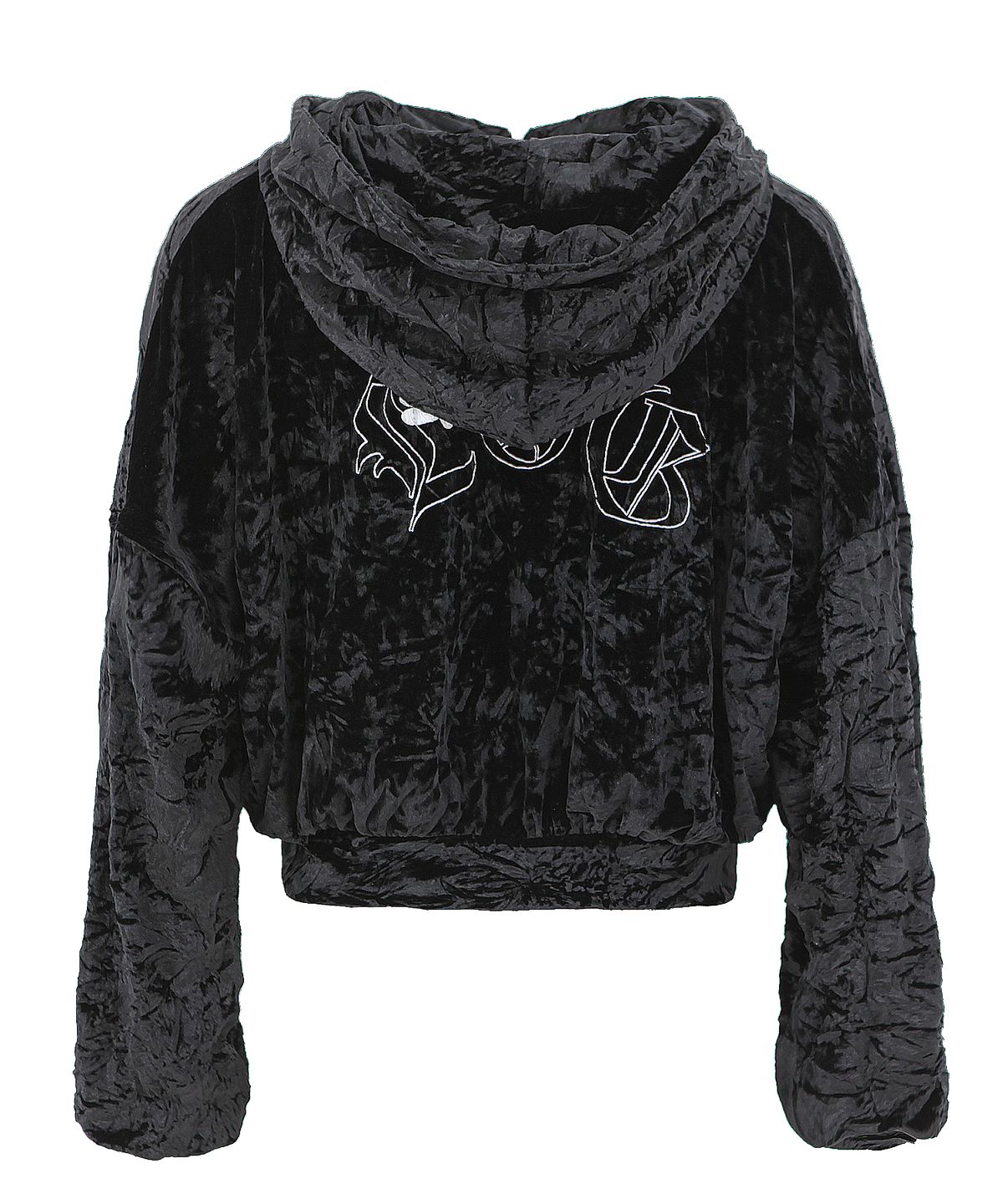 플라즈마스페어(PLASMA SPHERE) FLY HOOD JUMPER IN BLACK (벨벳 후드 점퍼)