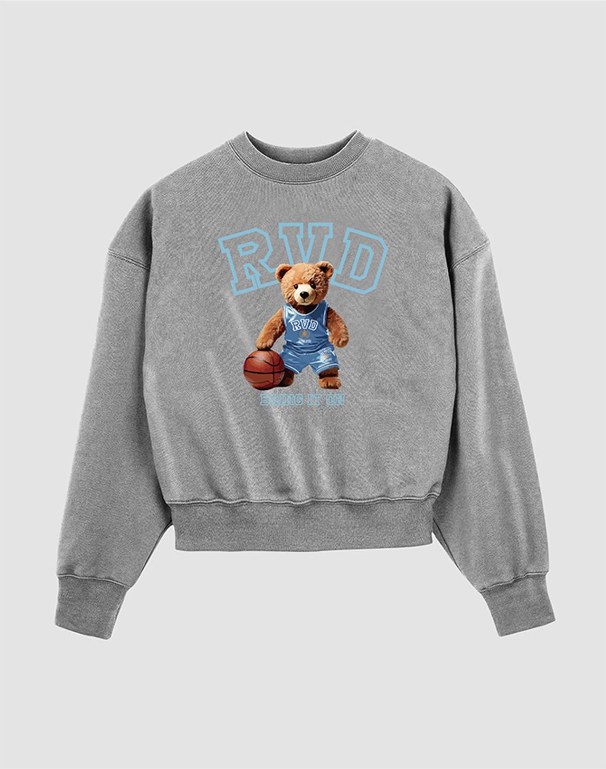 알브이디(RVD) 테디베어 Basketball오버핏 스웻셔츠(멜란지그레이)