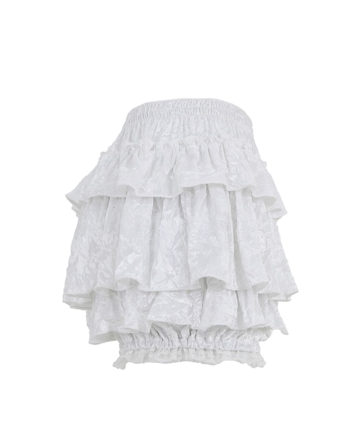 플라즈마스페어(PLASMA SPHERE) SWAN SKIRT IN WHITE (벨벳 캉캉 스커트)