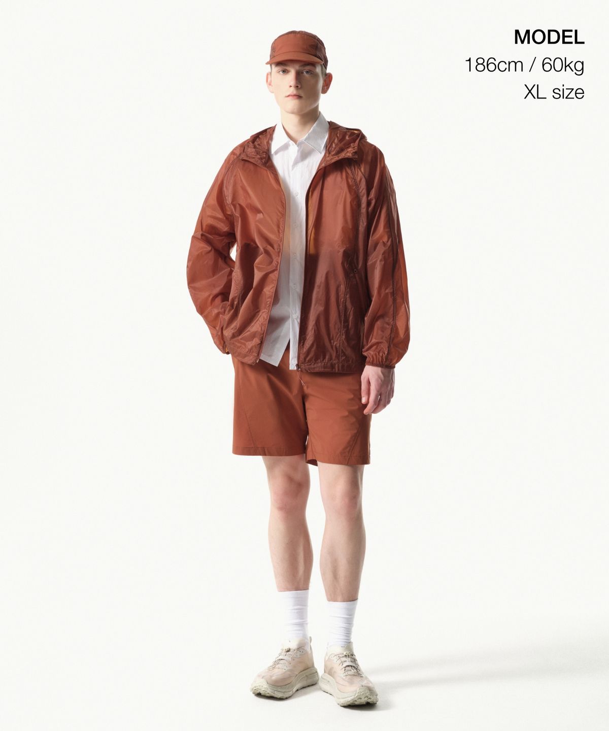 무신사 스탠다드(MUSINSA STANDARD) [시티 레저] 에어웨이트 시어 윈드브레이커 재킷 [오렌지]