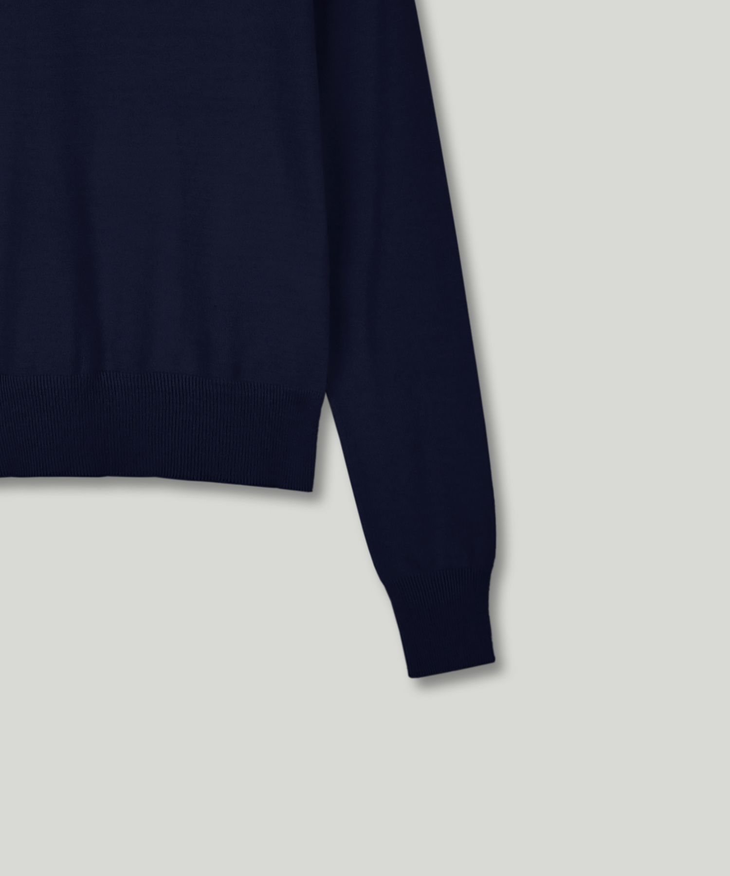 Wholegarment Turtle KNIT ネイビー ルシェルブルー