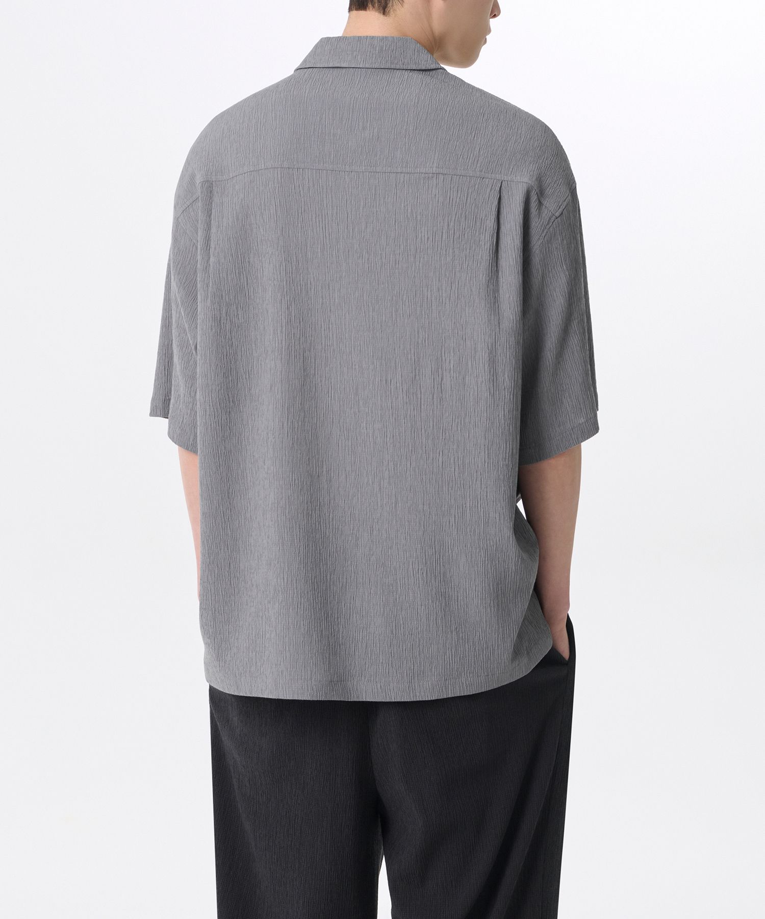 ★MUSINSA STANDARD★ Crinkle Relaxed Short Sleeve Shirt Gray MUSINSA | MUSINSA STANDARD Crinkle Relaxed Short Sleeve