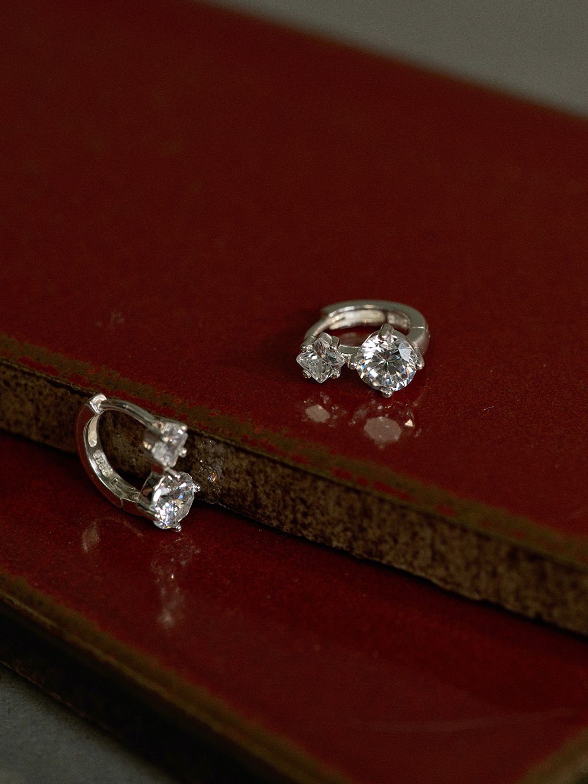 헤이(HEI) [sv925] snowflake one-touch earring