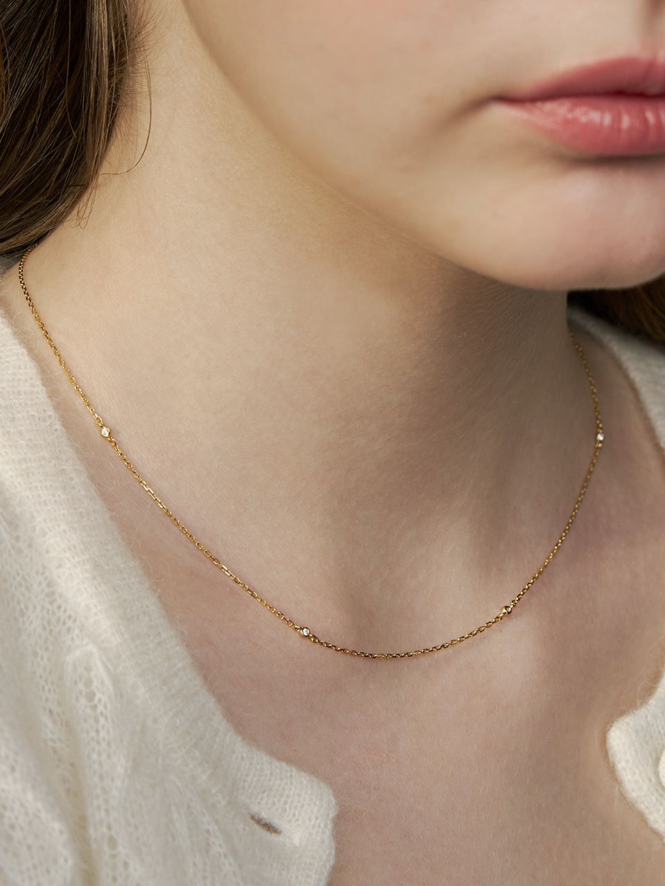 ★Hei★ [sv925] thin bezel cubic necklace MUSINSA | HEI [sv925] thin bezel cubic necklace