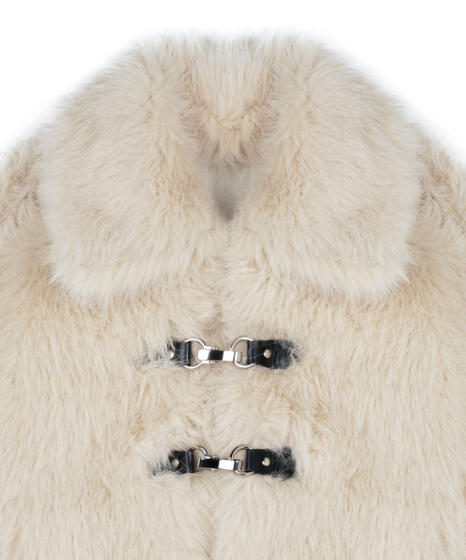 ●High School Disco● Buckle long hair fur jacket MUSINSA | HIGH SCHOOL DISCO Buckle long hair fur jacket