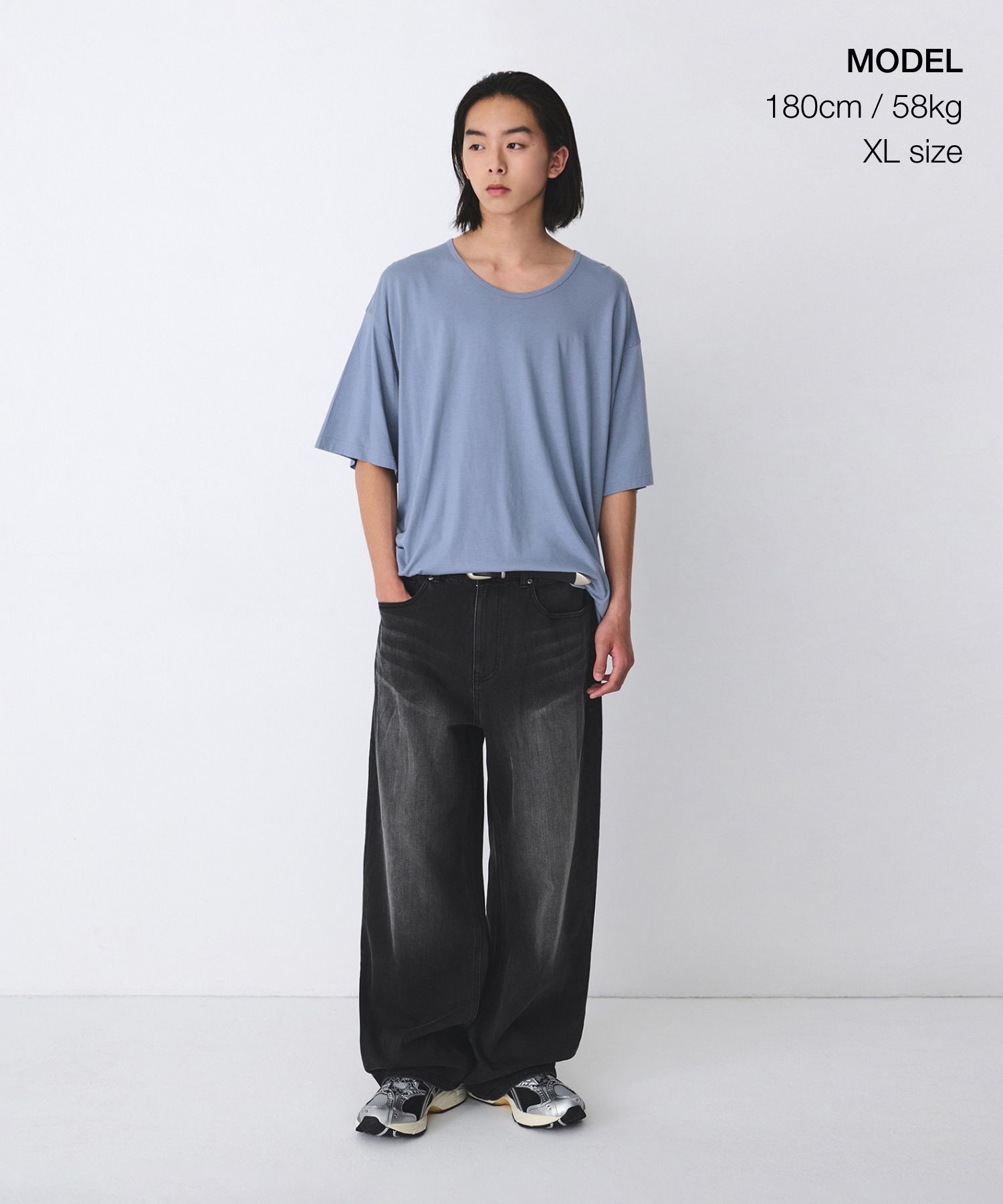 Tシャツ・カットソー *MUSINSA STANDARD* Relaxed CR Scoop Neck Long Sleeve T-Shirt MUSINSA公式 | MUSINSA STANDARD Relaxed CR Scoop Neck T-Shirt