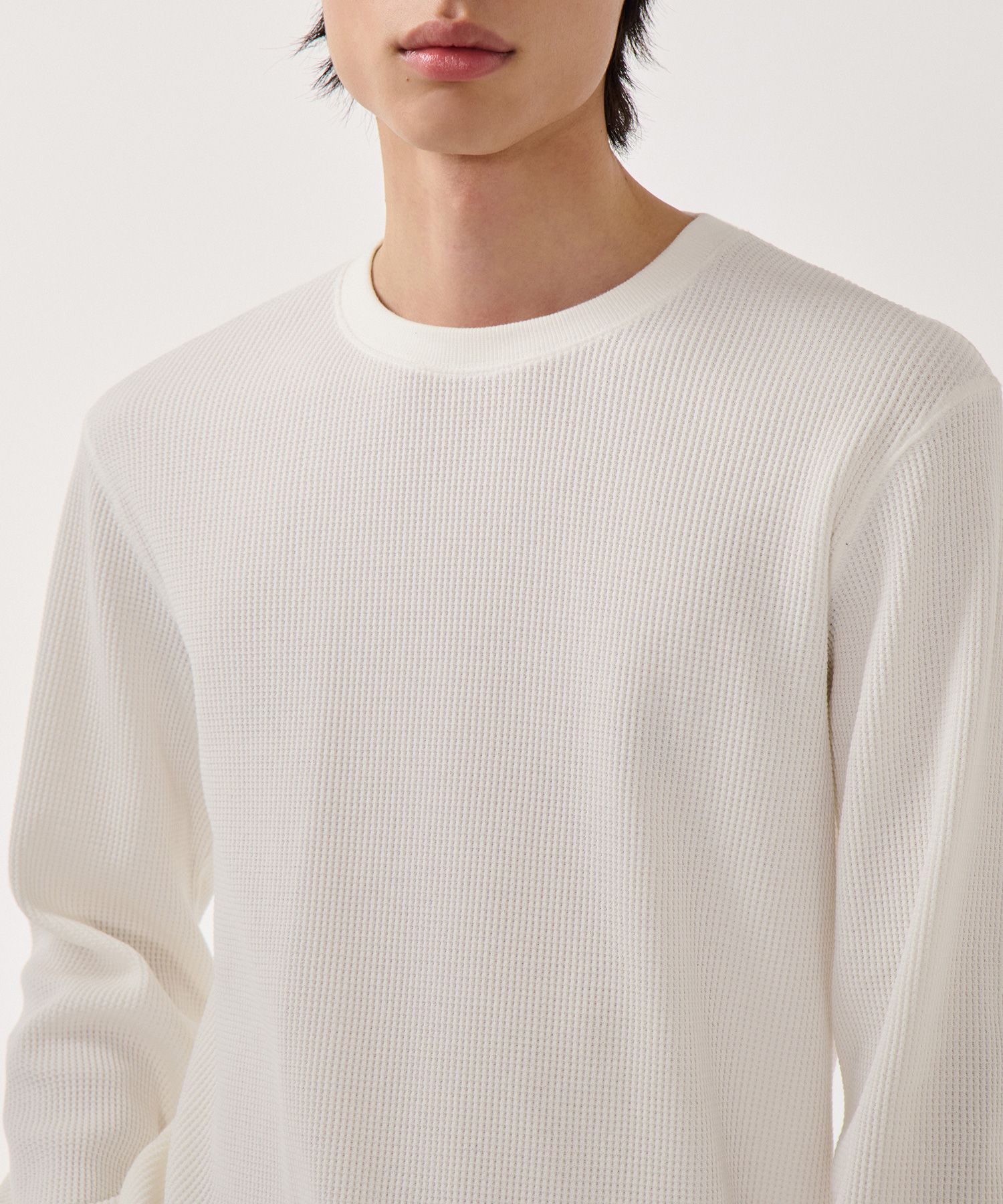 MUSINSA | MUSINSA STANDARD Waffle Basic Crew Neck Long