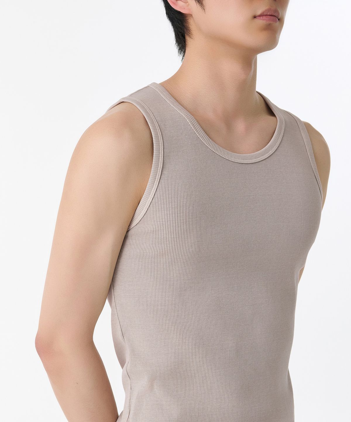 무신사 스탠다드(MUSINSA STANDARD) 피그먼트 탱크 탑 [그레이쉬 베이지]