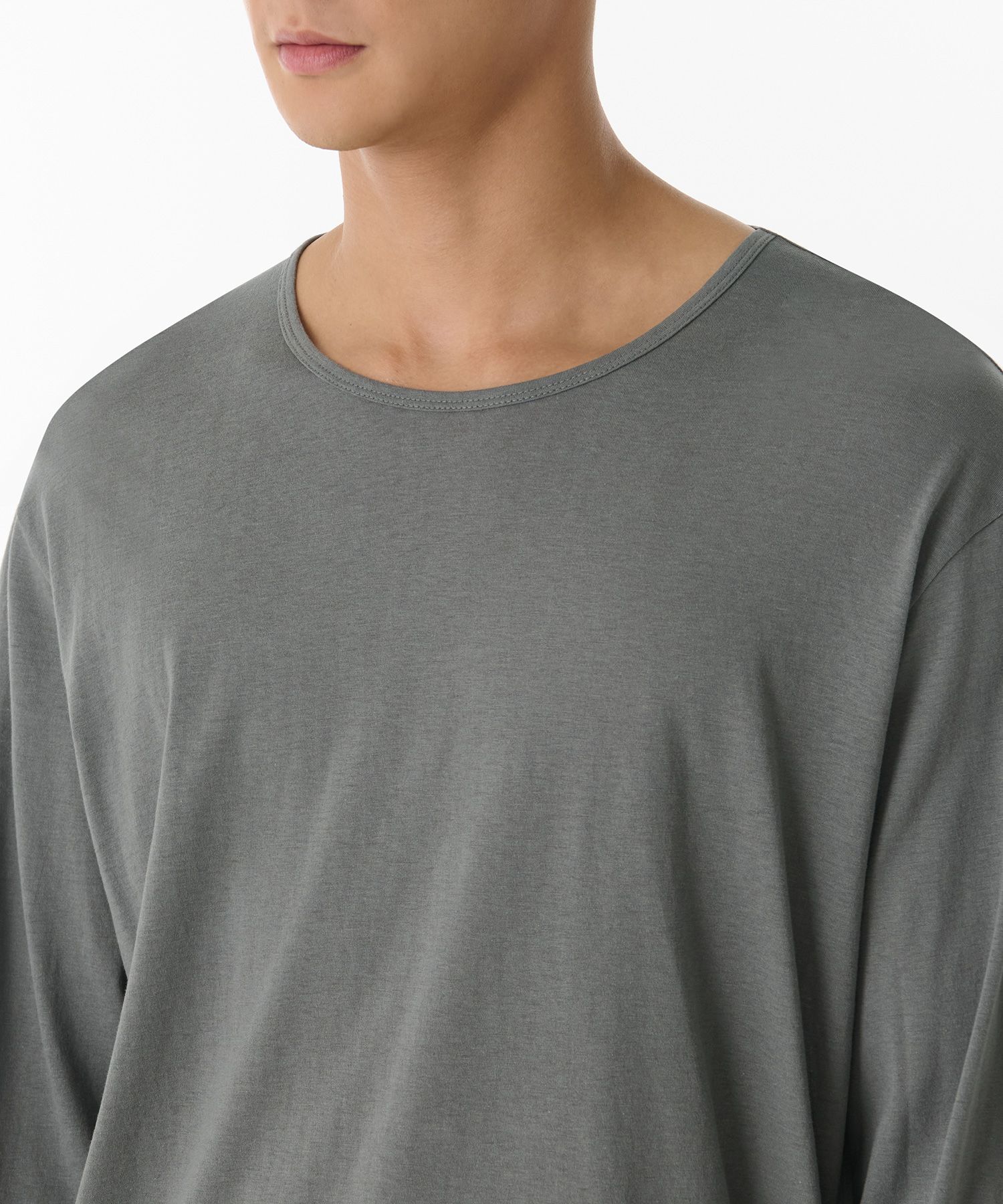 Tシャツ・カットソー *MUSINSA STANDARD* Relaxed CR Scoop Neck Long Sleeve T-Shirt MUSINSA公式 | MUSINSA STANDARD Relaxed Lightweight CR Scoop
