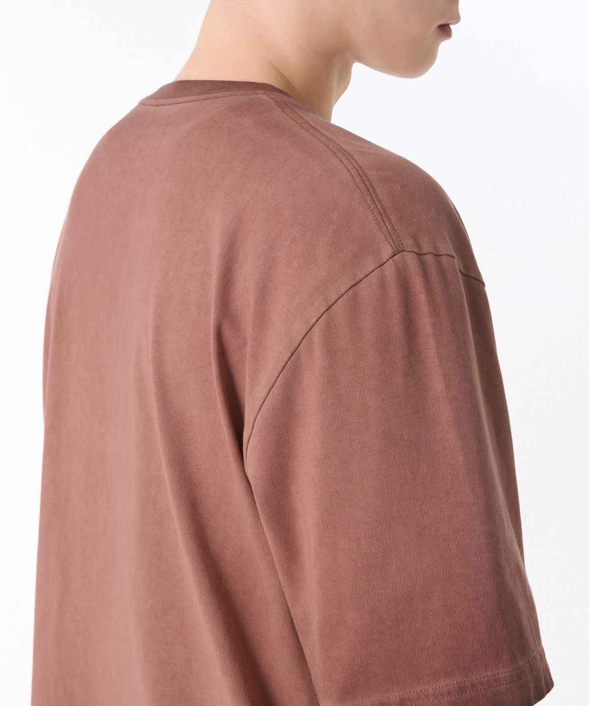 무신사 스탠다드(MUSINSA STANDARD) 루나 다잉 릴렉스드 크루 넥 티셔츠 [스모크 핑크]