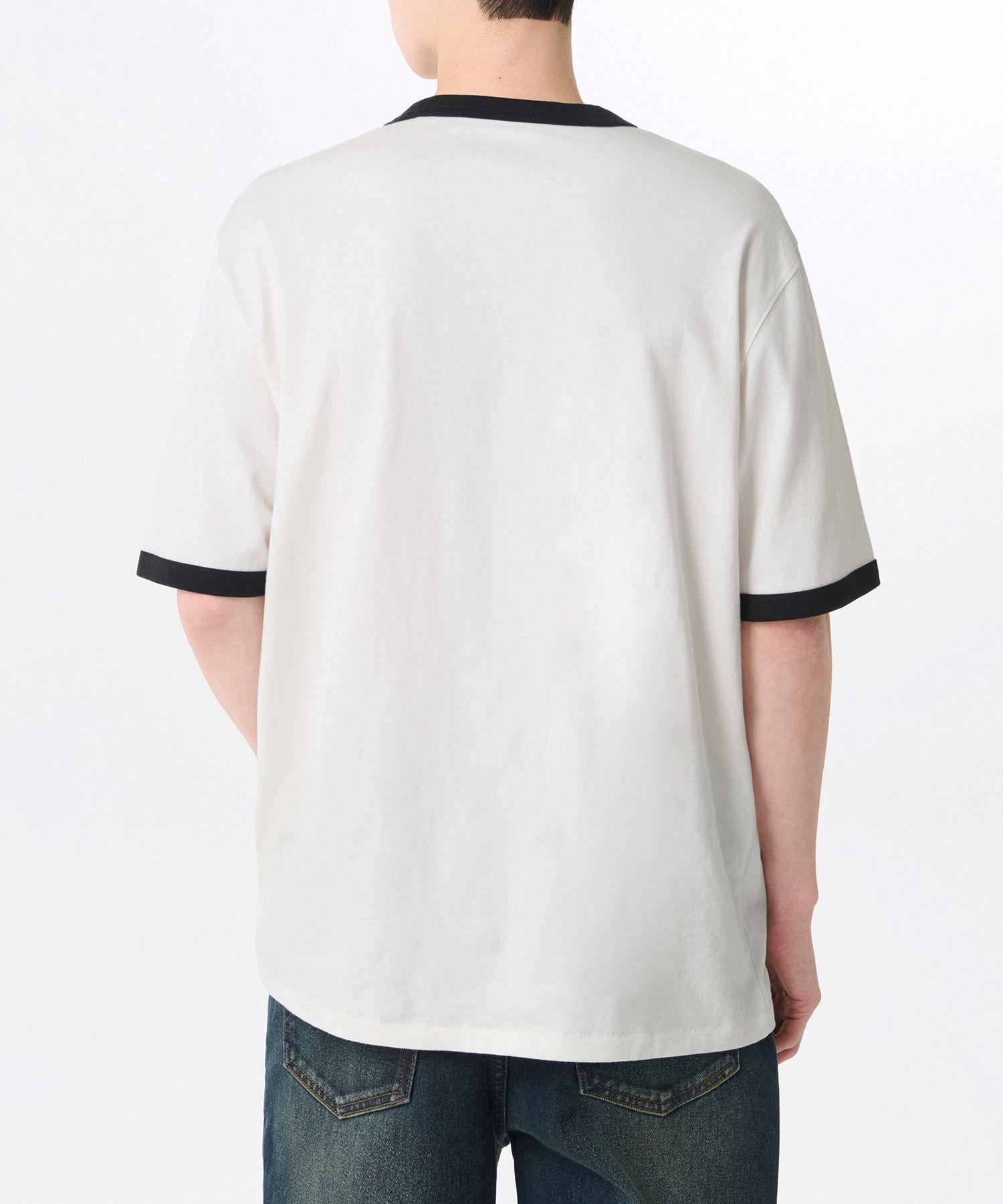 送料/関税込 ●tansanmagnesium● M Ringer Tee MUSINSA公式 | MUSINSA STANDARD Relaxed Ringer T-Shirt [Cream]