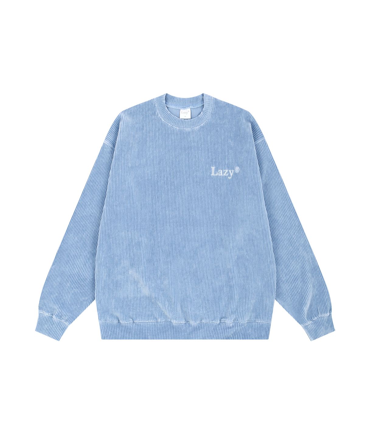 레이지지(LAZYZ) Corduroy Sweatshirt - Powder Sky