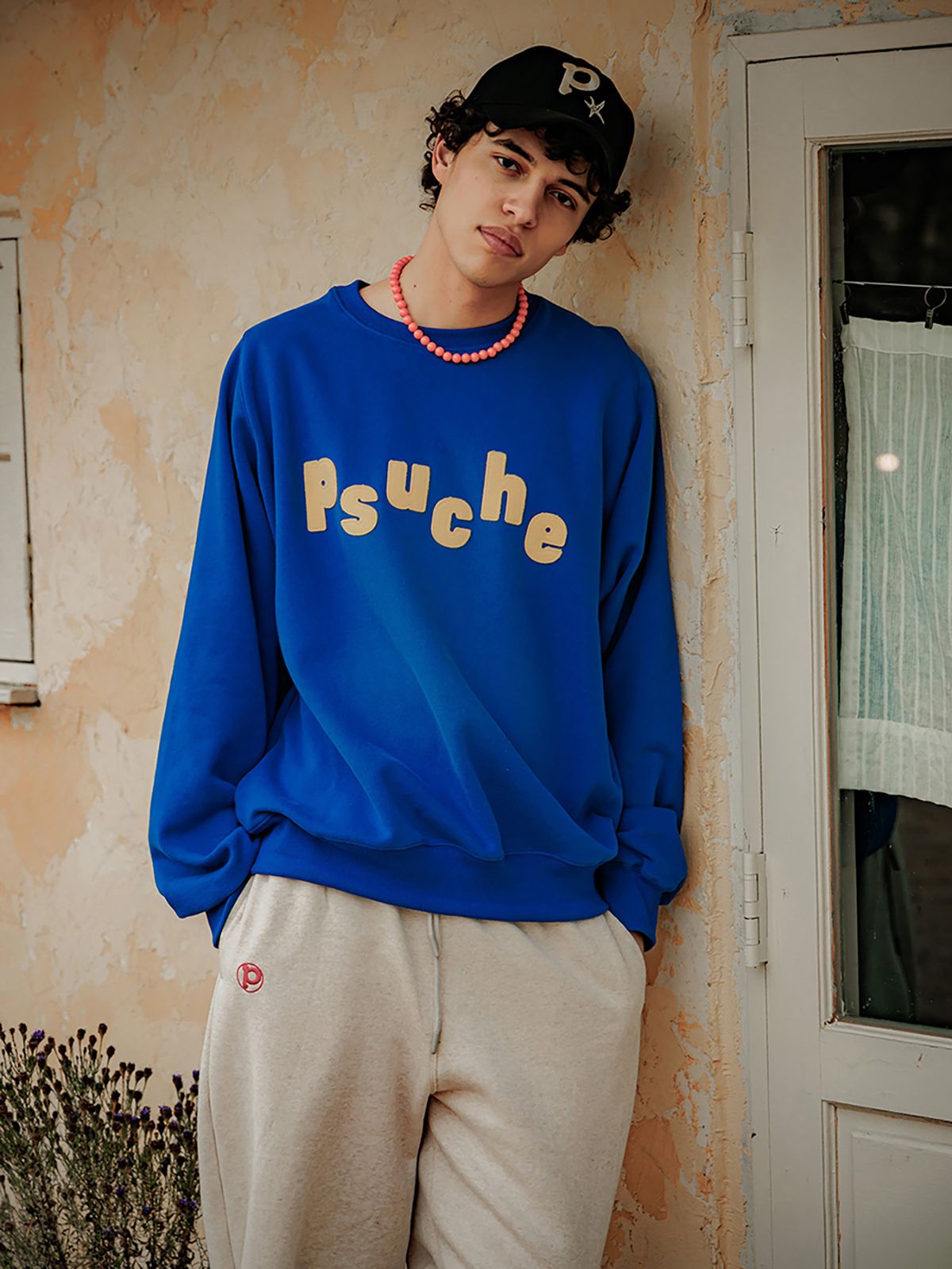 프쉬케(PSUCHE) LOGO OVERFIT SWEATSHIRT_SEA BLUE