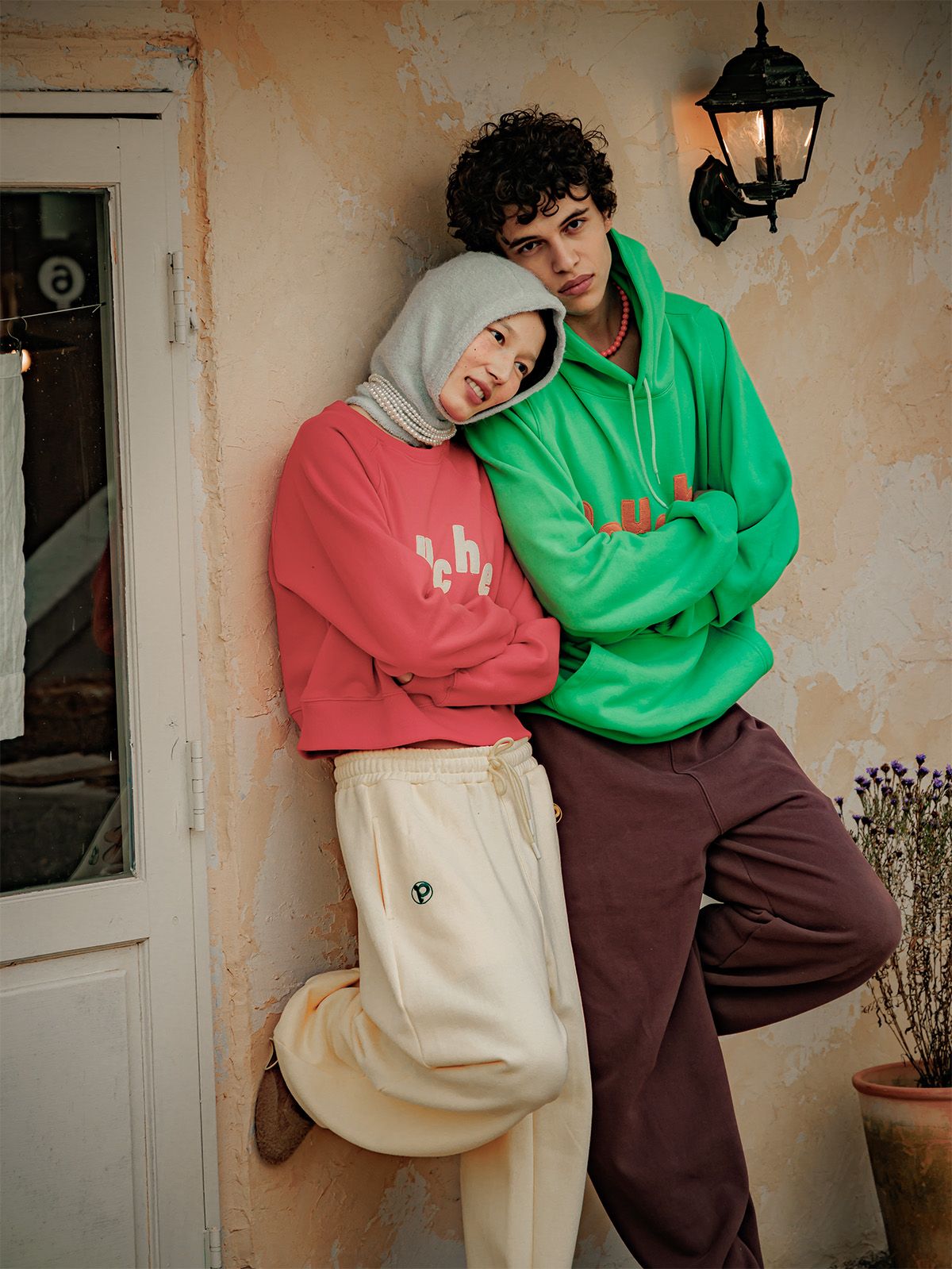 프쉬케(PSUCHE) LOGO CROPPED SWEATSHIRT_PURE RED