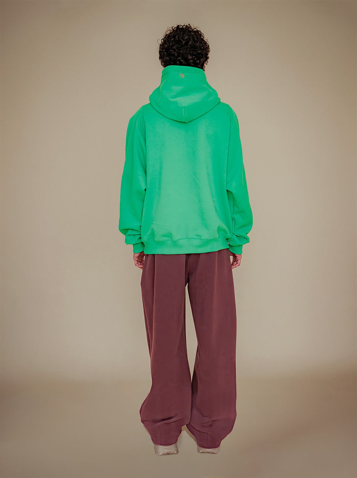 프쉬케(PSUCHE) 2WAY OVERFIT SWEATPANTS_BURGUNDY BROWN