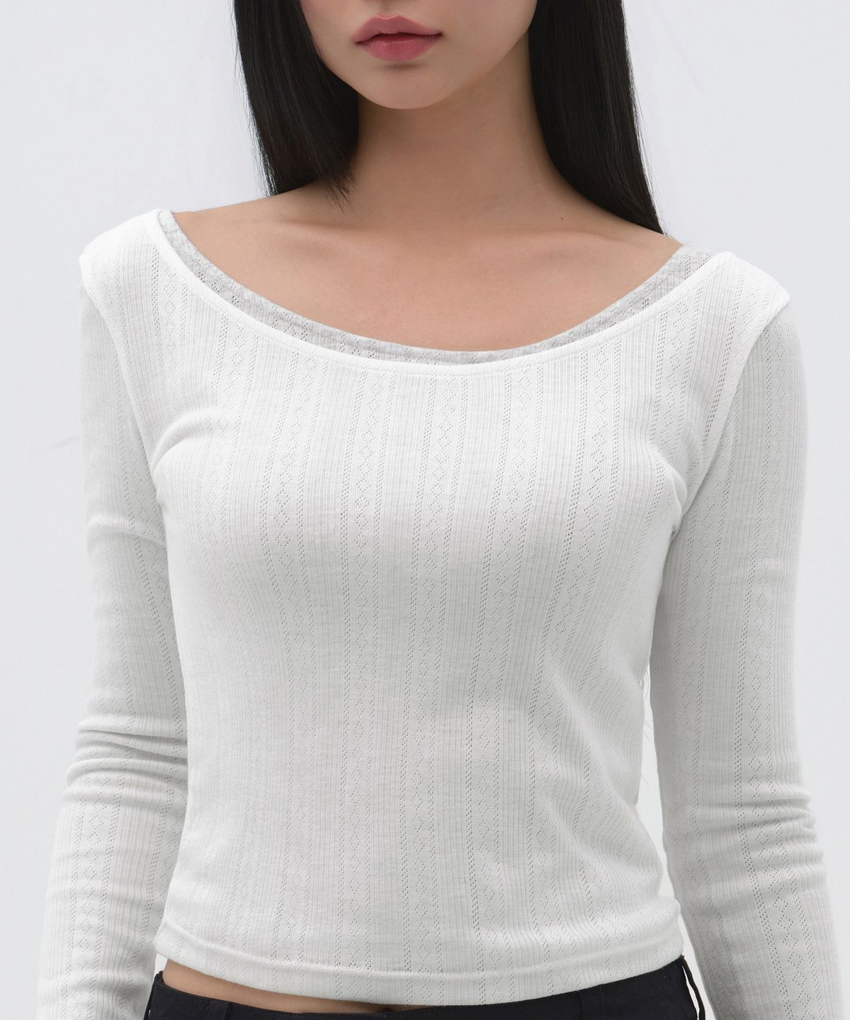 무신사 스탠다드 우먼(MUSINSA STANDARD WOMAN) 우먼즈 포인텔 발레리나 긴소매 티셔츠 [화이트]
