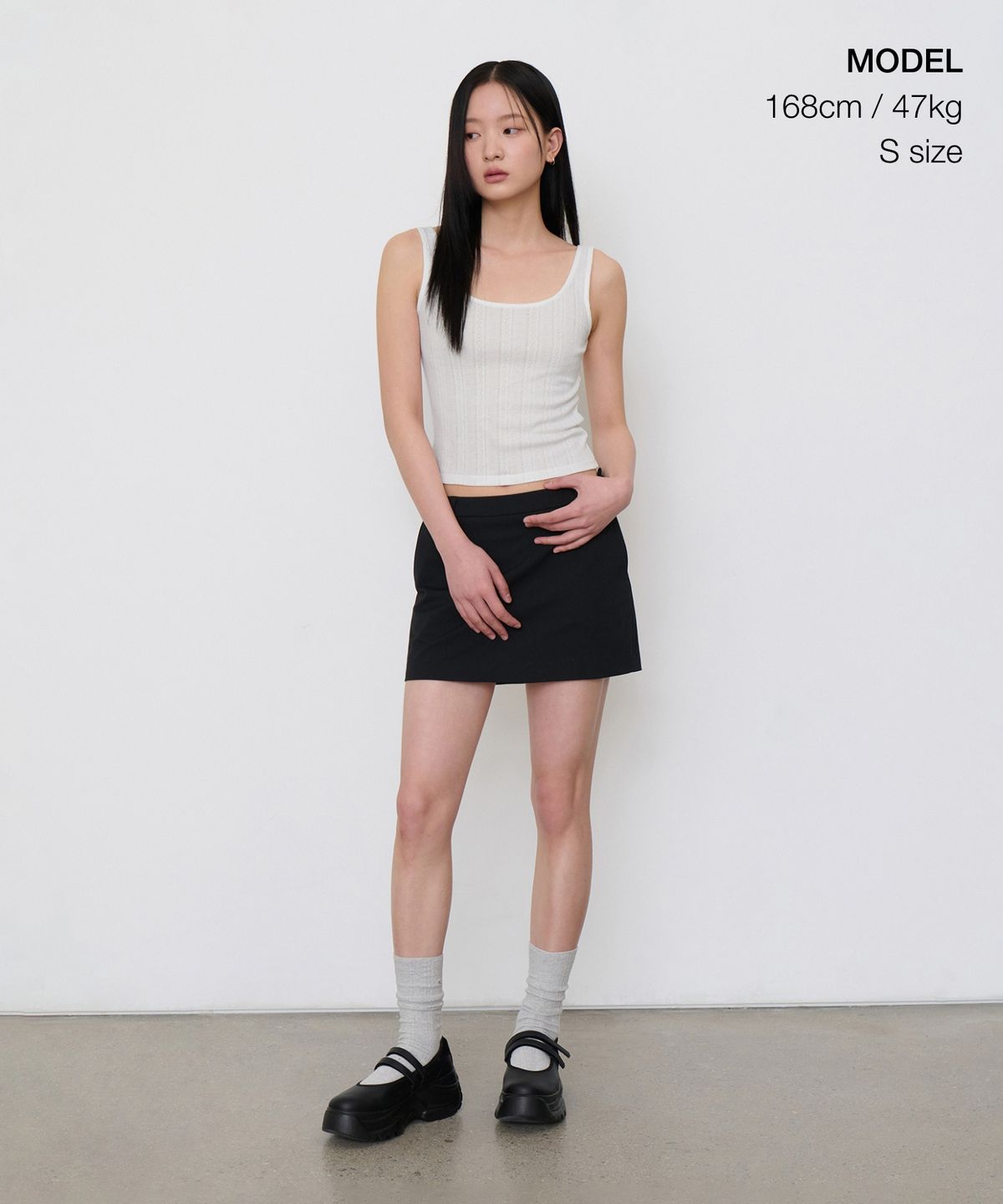무신사 스탠다드 우먼(MUSINSA STANDARD WOMAN) 우먼즈 포인텔 탱크 탑 [화이트]