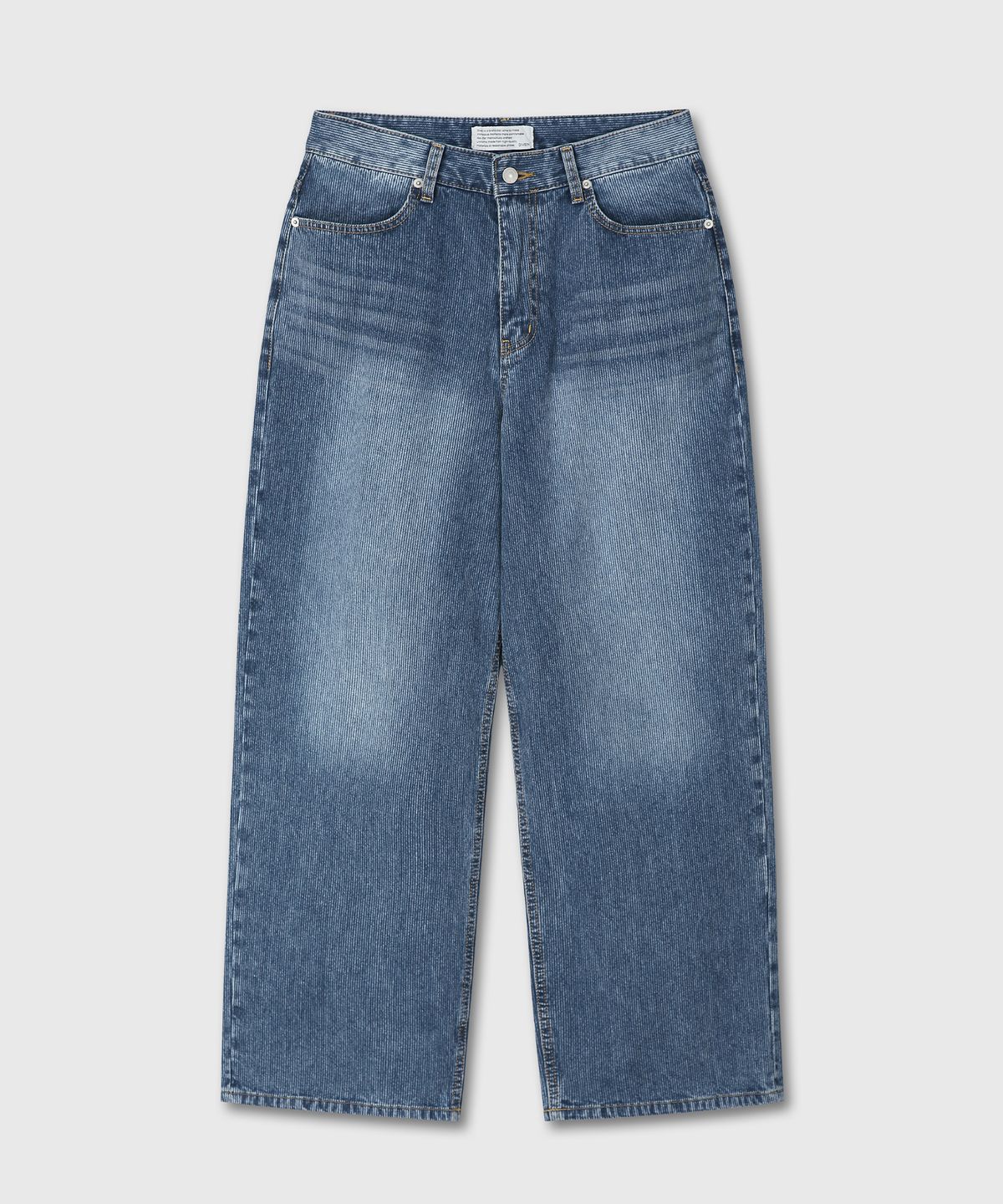 다이브인(DIVEIN) LOOSED WIDE DENIM PANTS (RIBBED BLUE)