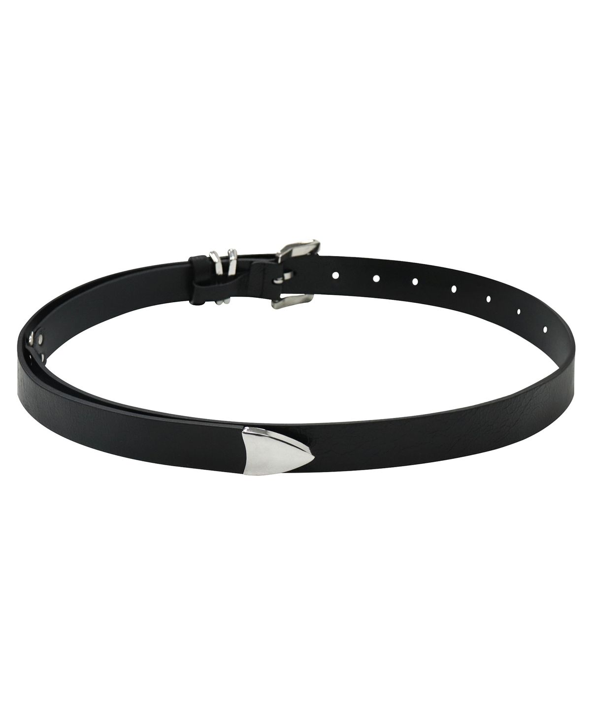 트리밍버드(TREEMINGBIRD) Minimal Cowhide Leather Belt [ Black ]