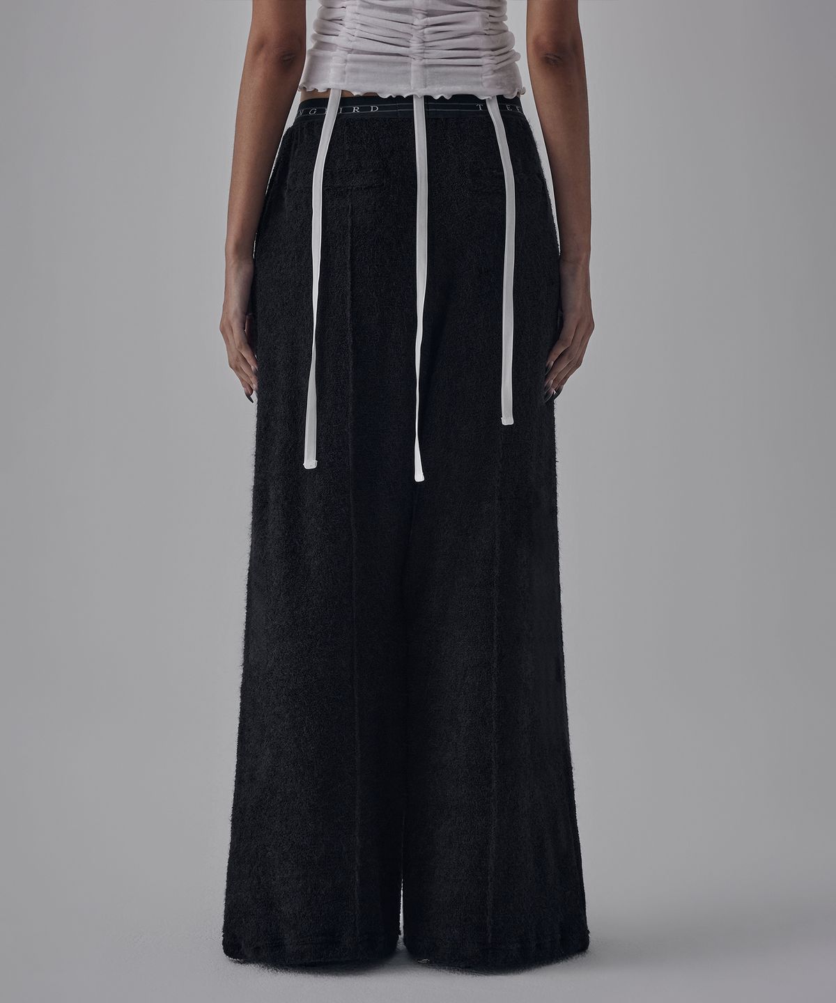 트리밍버드(TREEMINGBIRD) Banding Terry Pants [ Black ]