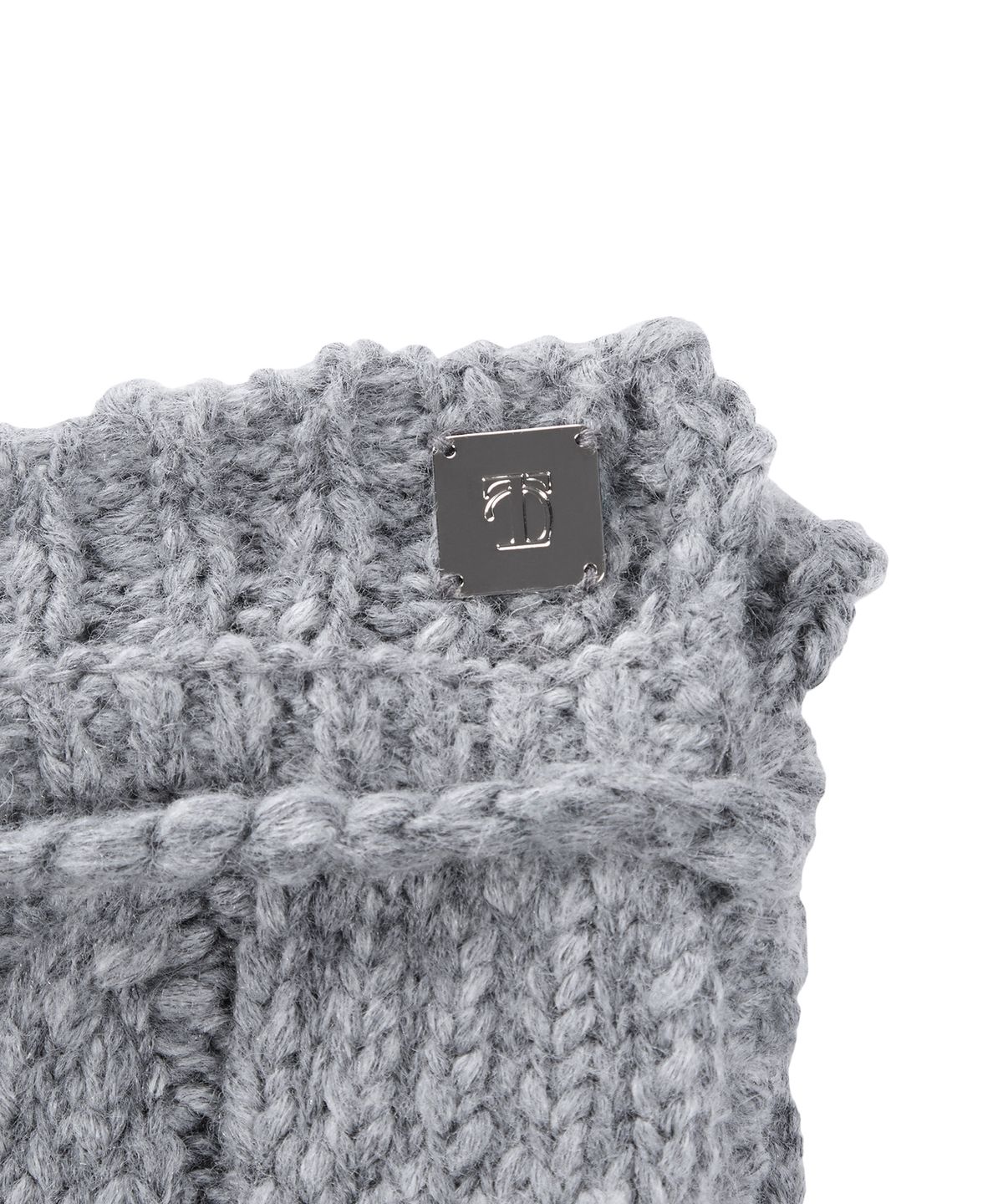 트리밍버드(TREEMINGBIRD) Wool Damage Tassel Knit Set-Up Layered Wrap [ Gray ]