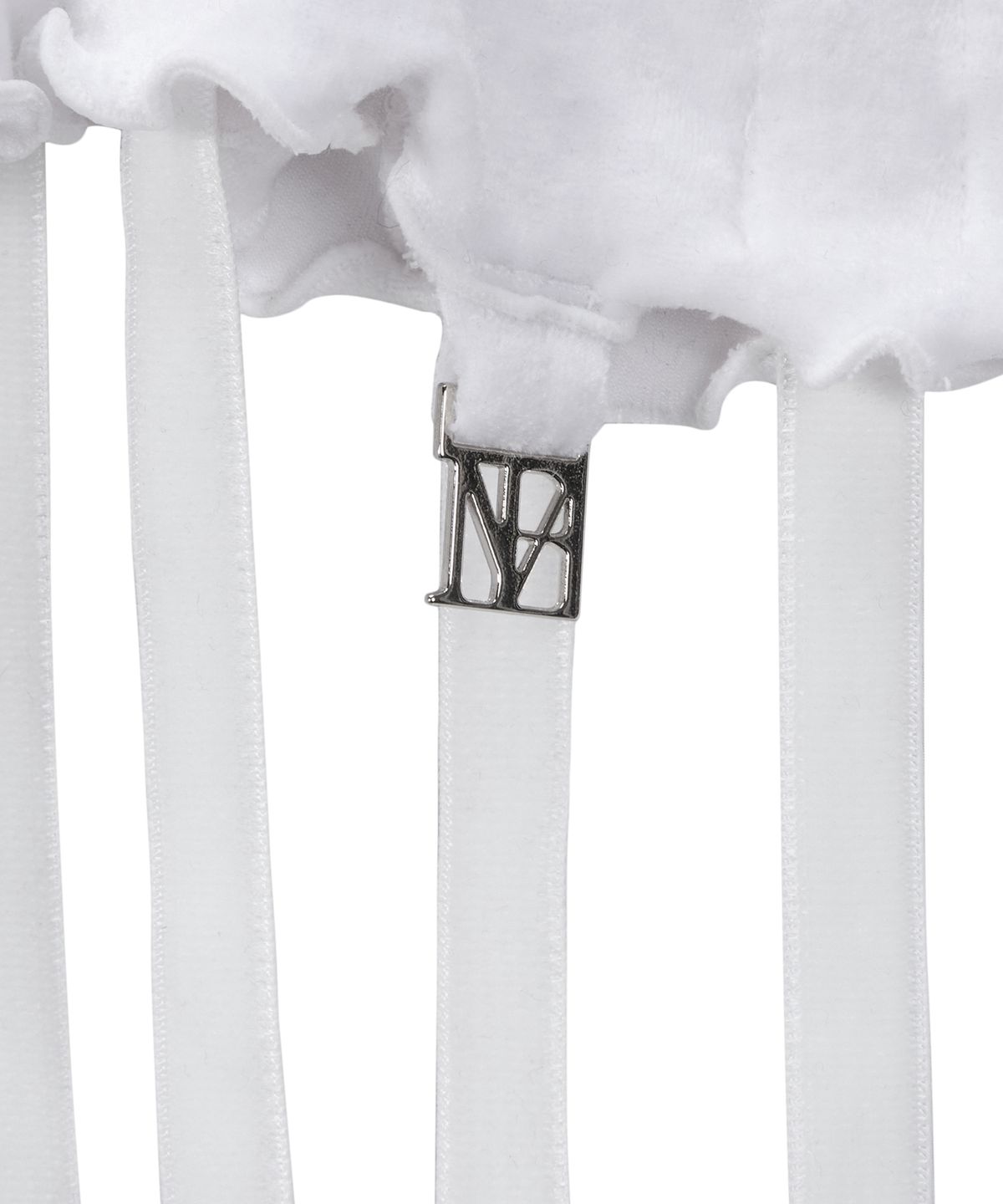 트리밍버드(TREEMINGBIRD) Velvet String Shirring Layered Top [ White ]