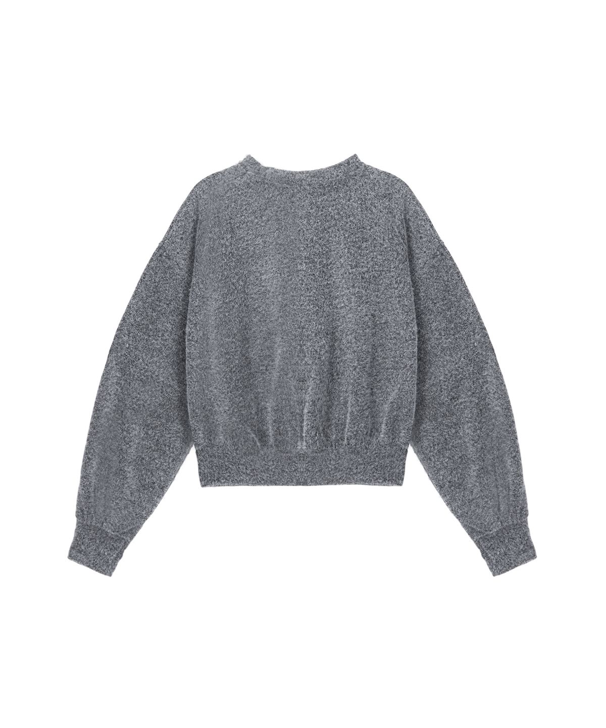 트리밍버드(TREEMINGBIRD) Hairy Pin Tuck Sweat Shirt [ Charcoal ]