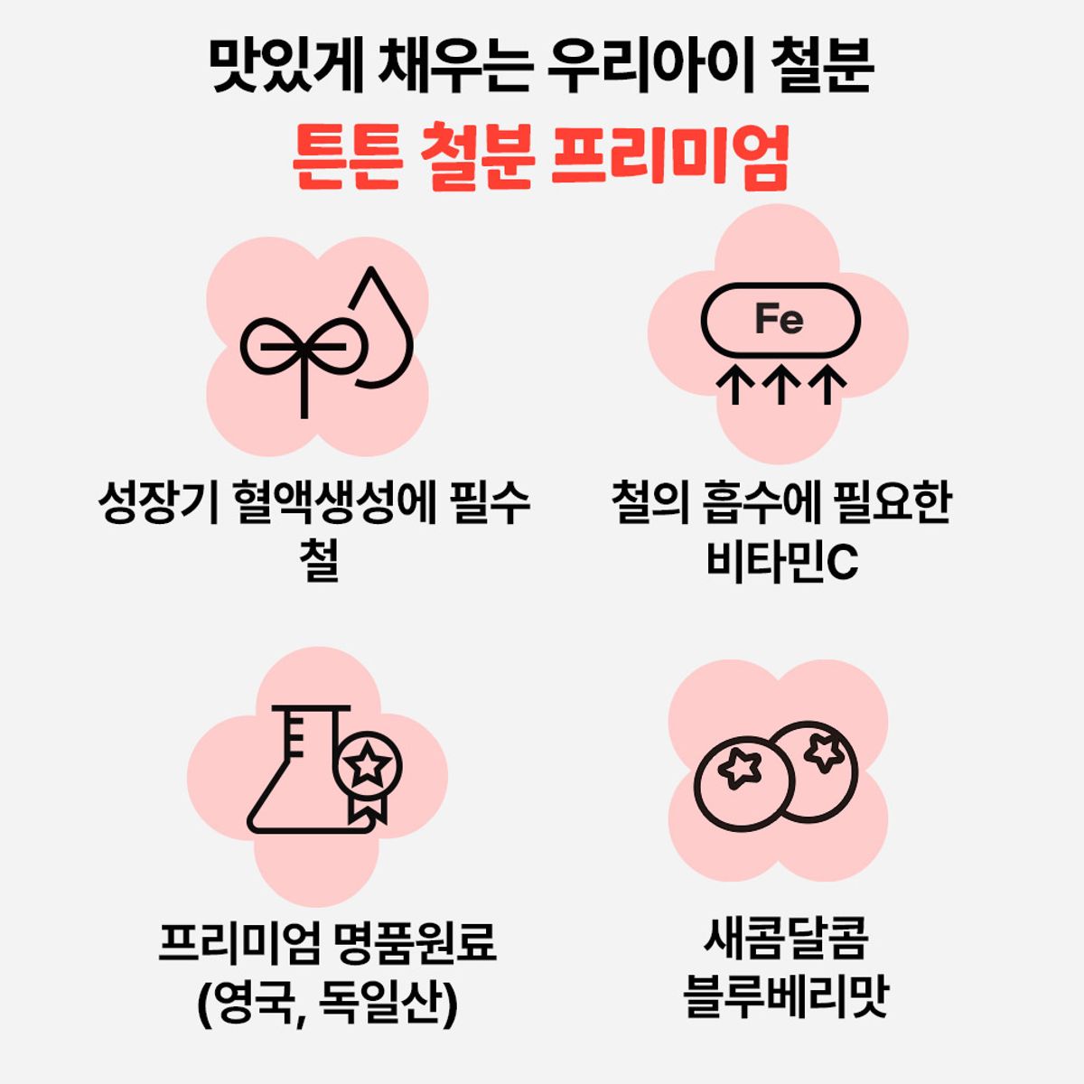 팜스빌(PHARMSVILLE) 튼튼 철분 프리미엄 츄어블 1박스 2개월분