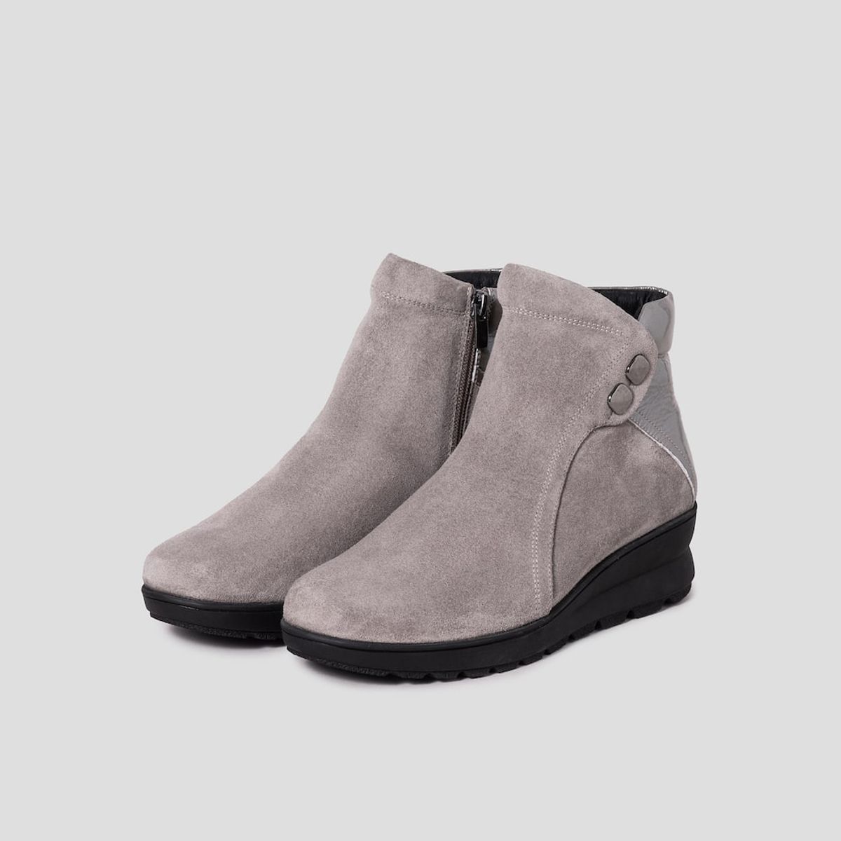 숄(SCHOLL) (WOMEN) 앵클 레더 부츠  브라운 (HH49K2T17D)