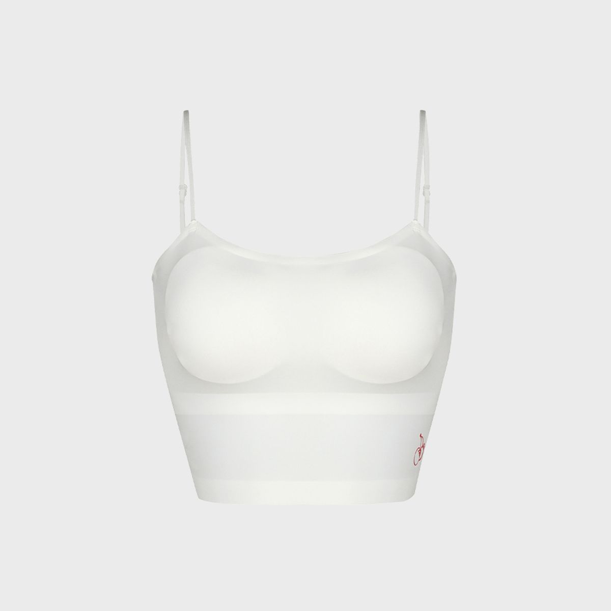 키르시 언더웨어(KIRSH UNDERWEAR) 퓨징 노와이어 슬림-핏 브라탑 화이트