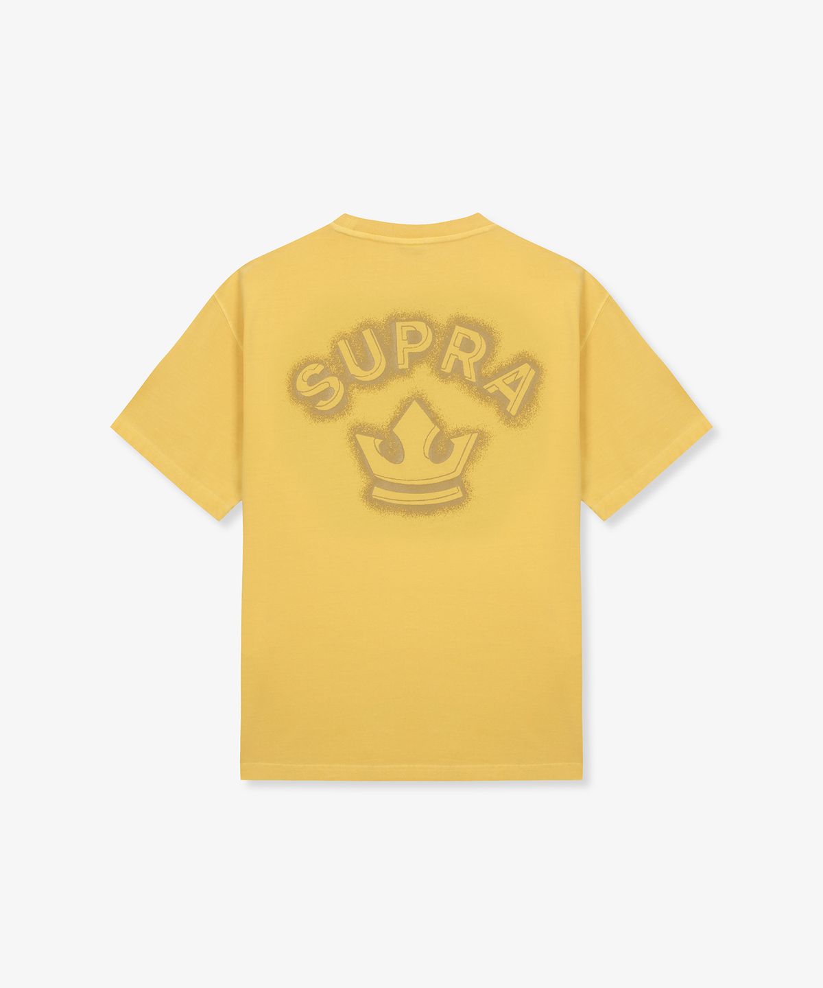 수프라(SUPRA) 가먼트 다잉 크라운 스프레이 반팔 티셔츠(YELLOW)