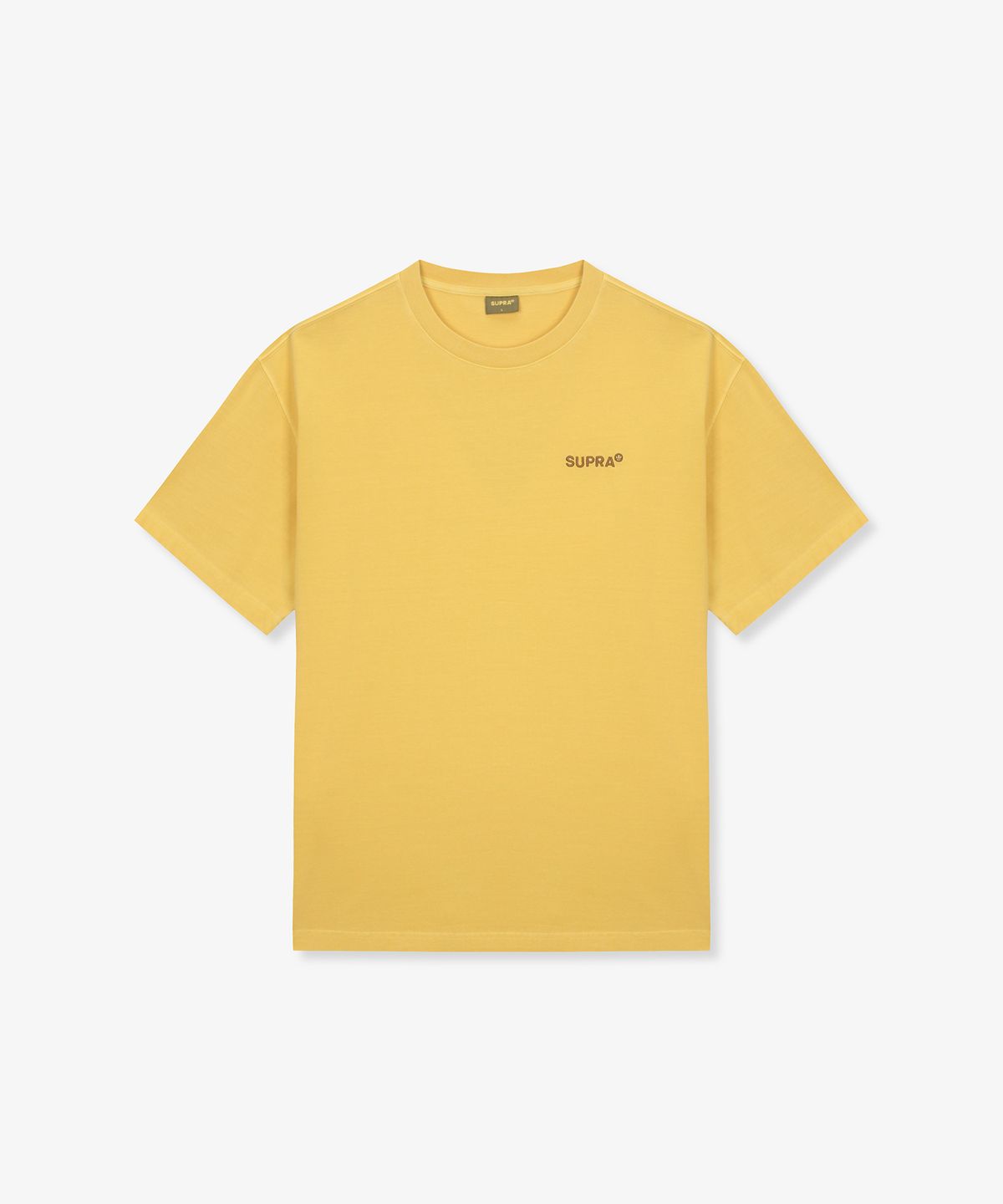 수프라(SUPRA) 가먼트다잉 반팔 티셔츠(YELLOW)