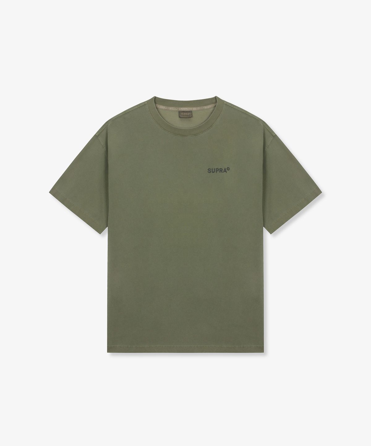수프라(SUPRA) 가먼트 다잉 크라운 스프레이 반팔 티셔츠(KHAKI)