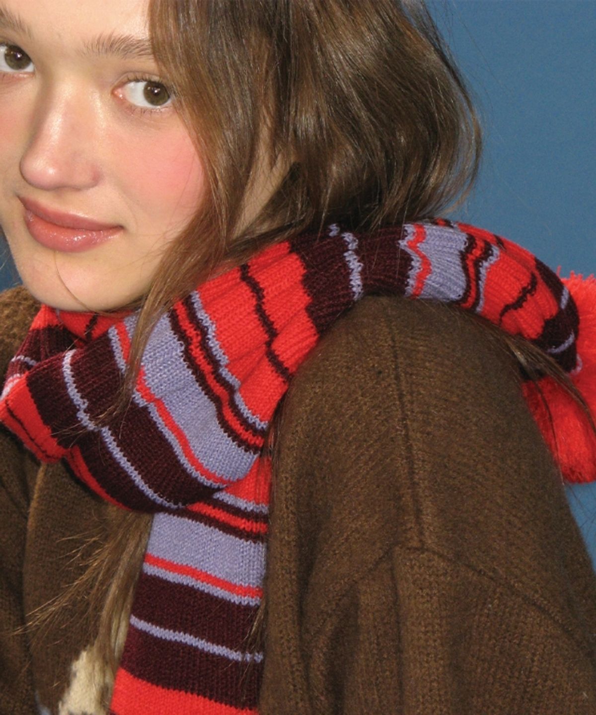 론론(RONRON) MULTI STRIPE BELL KNIT MUFFLER (3color)