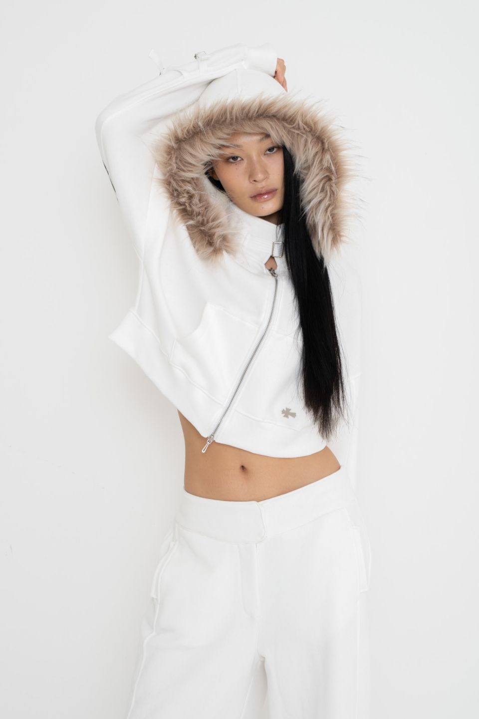 MUSINSA | 2000ARCHIVES LUXURY IS A DREAM HOODIE ZIP UP (IVORY)