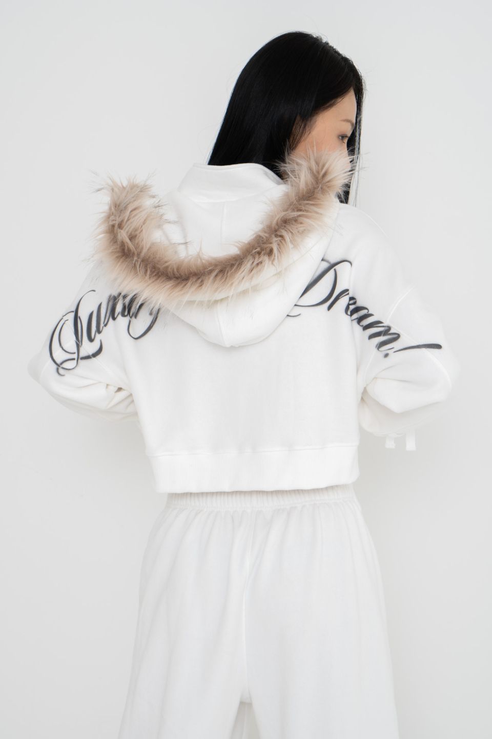 MUSINSA | 2000ARCHIVES LUXURY IS A DREAM HOODIE ZIP UP (IVORY)