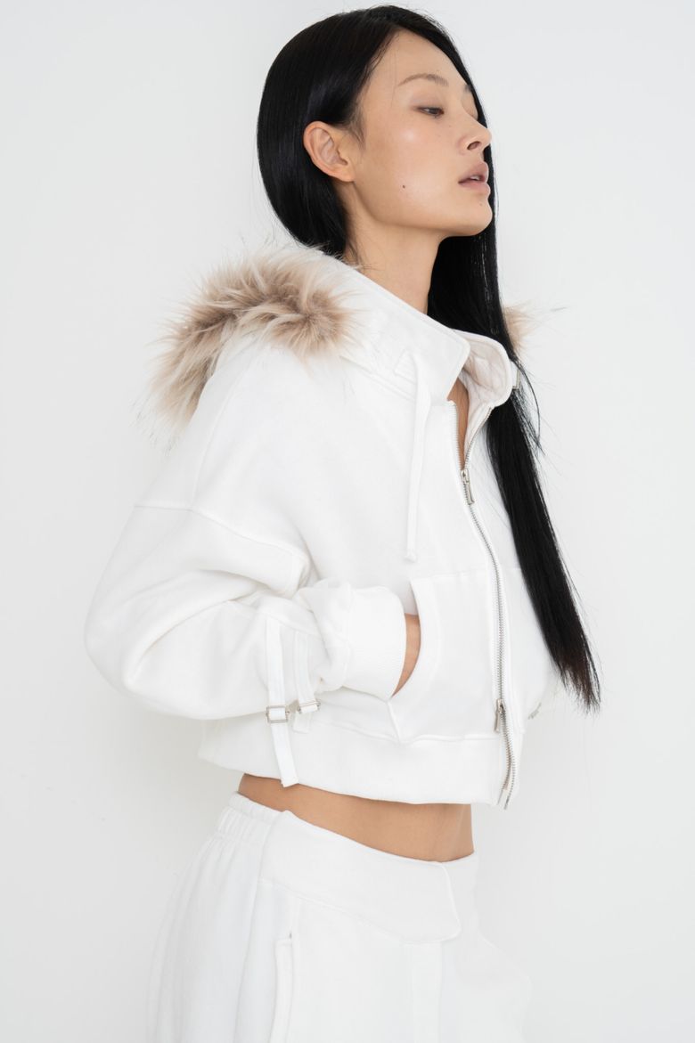 MUSINSA公式 | 2000ARCHIVES LUXURY IS A DREAM HOODIE ZIP UP (IVORY)