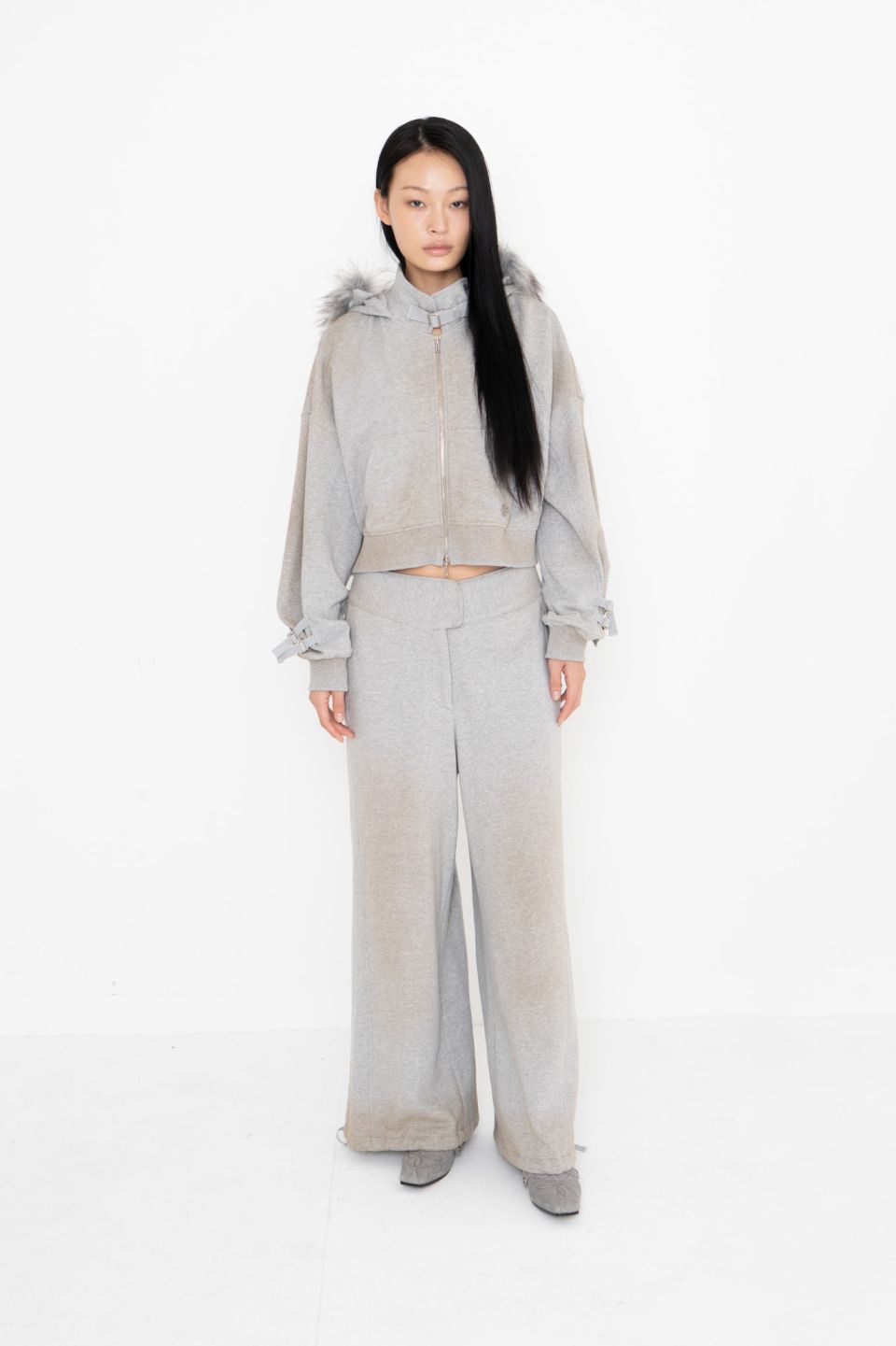 MUSINSA | 2000ARCHIVES LUXURY IS A DREAM HOODIE ZIP UP (MELANGE GREY)