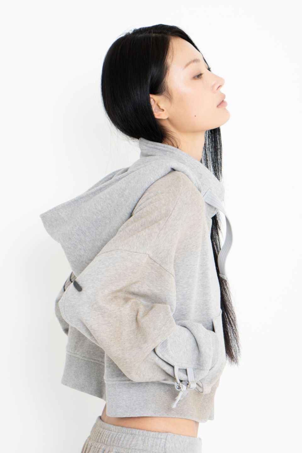 MUSINSA | 2000ARCHIVES LUXURY IS A DREAM HOODIE ZIP UP (MELANGE GREY)