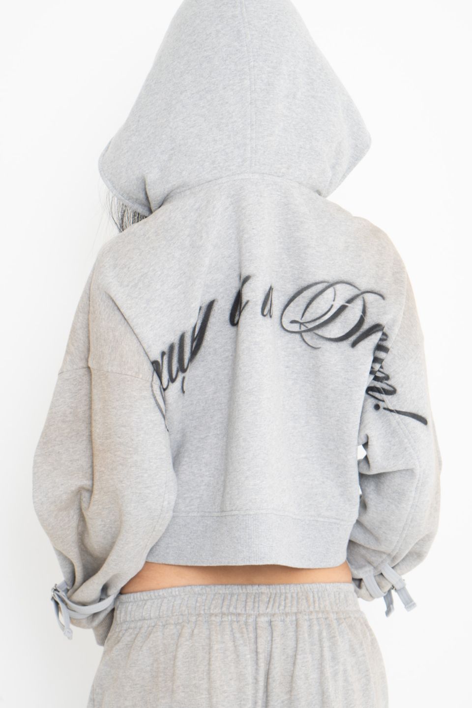 MUSINSA | 2000ARCHIVES LUXURY IS A DREAM HOODIE ZIP UP (MELANGE GREY)