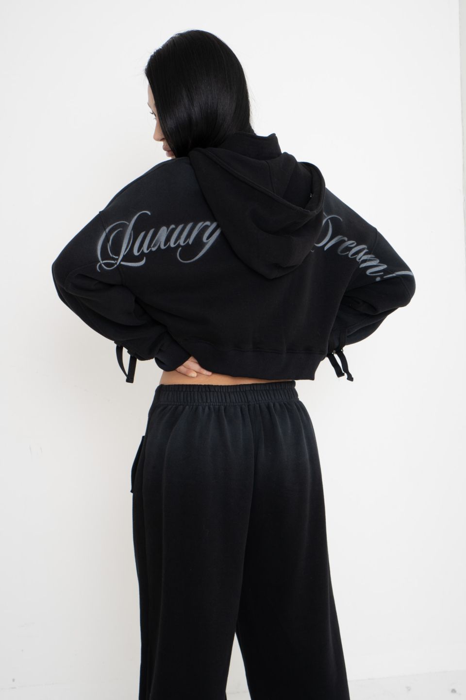 MUSINSA公式 | 2000ARCHIVES LUXURY IS A DREAM HOODIE ZIP UP (BLACK)