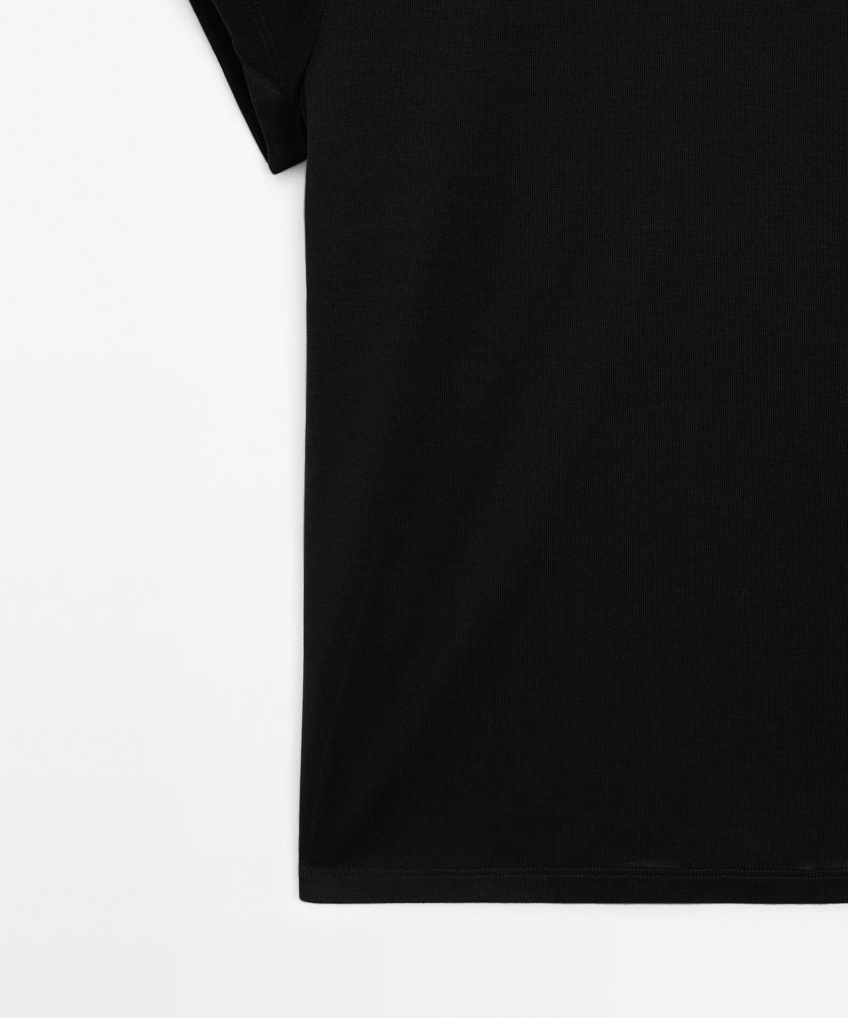 마시모두띠(MASSIMO DUTTI) 100% 머서라이즈드 코튼 반팔 티셔츠