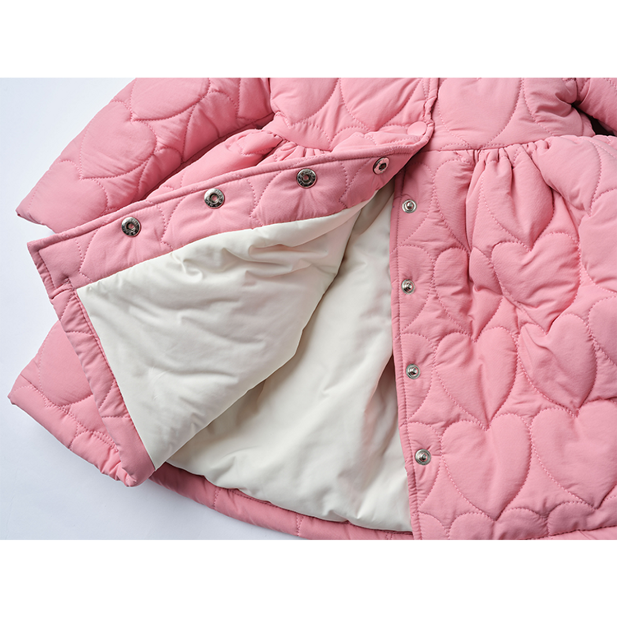라메종드도도(LA MAISON DE DODO) Lady Jane Puffer Long Jacket ( Flamingo Pink / Ivory )_ 여아용 롱패딩