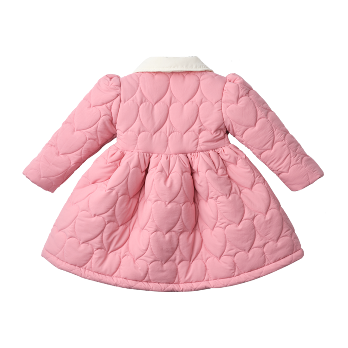 라메종드도도(LA MAISON DE DODO) Lady Jane Puffer Long Jacket ( Flamingo Pink / Ivory )_ 여아용 롱패딩