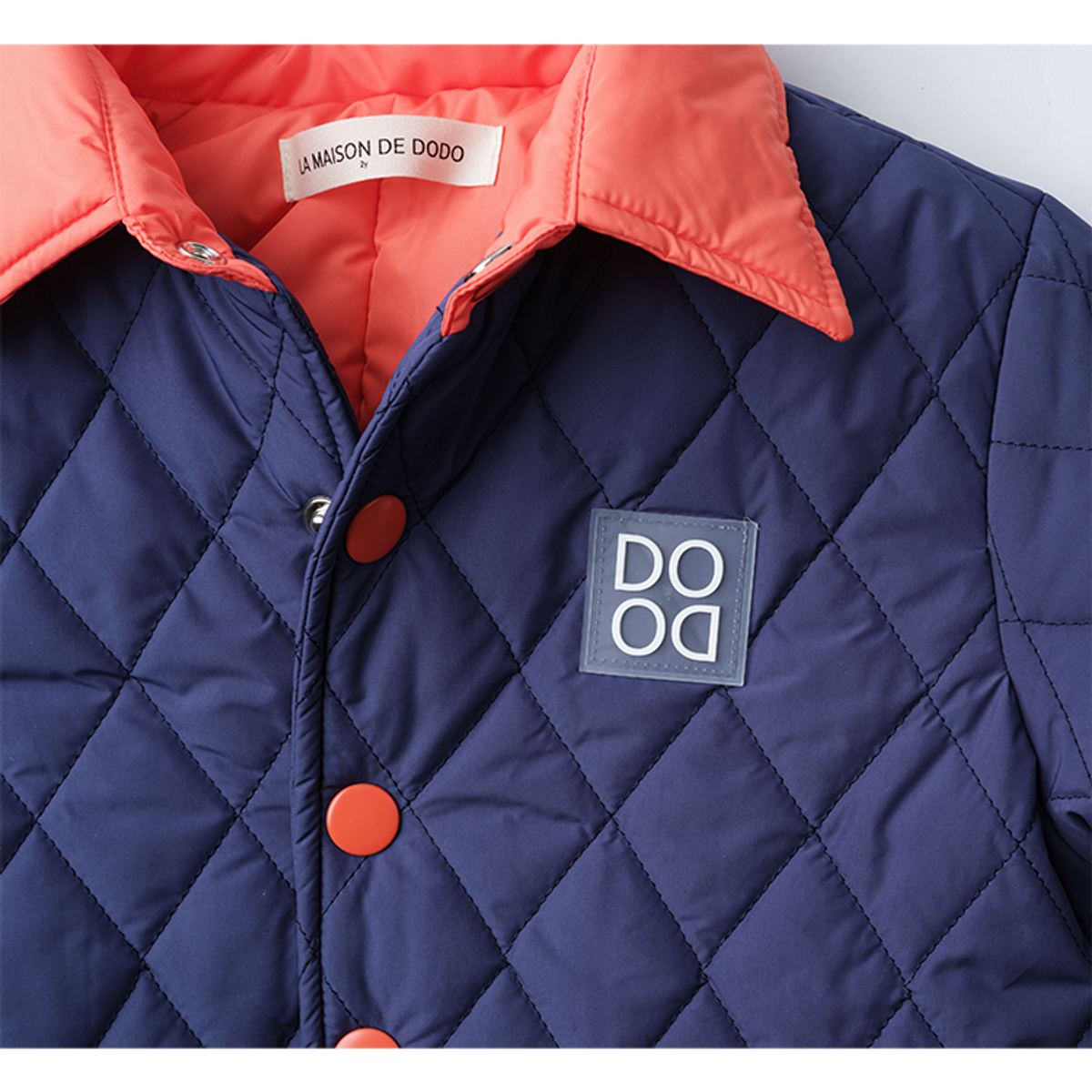 라메종드도도(LA MAISON DE DODO) WIlliam Puffer Long Jacket ( Navy / Smashed Pumpkin )_ 남아용 롱패딩