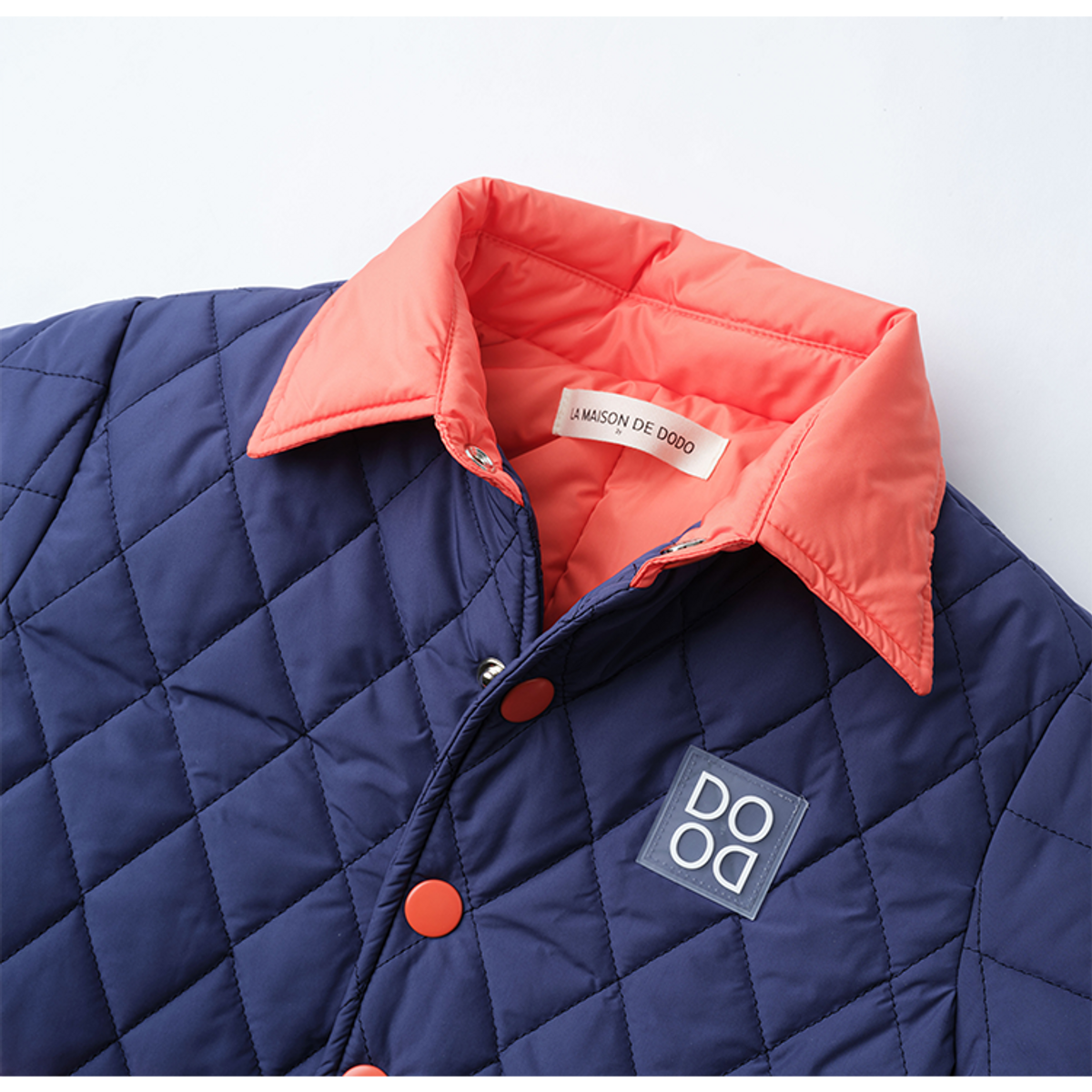 라메종드도도(LA MAISON DE DODO) WIlliam Puffer Long Jacket ( Navy / Smashed Pumpkin )_ 남아용 롱패딩