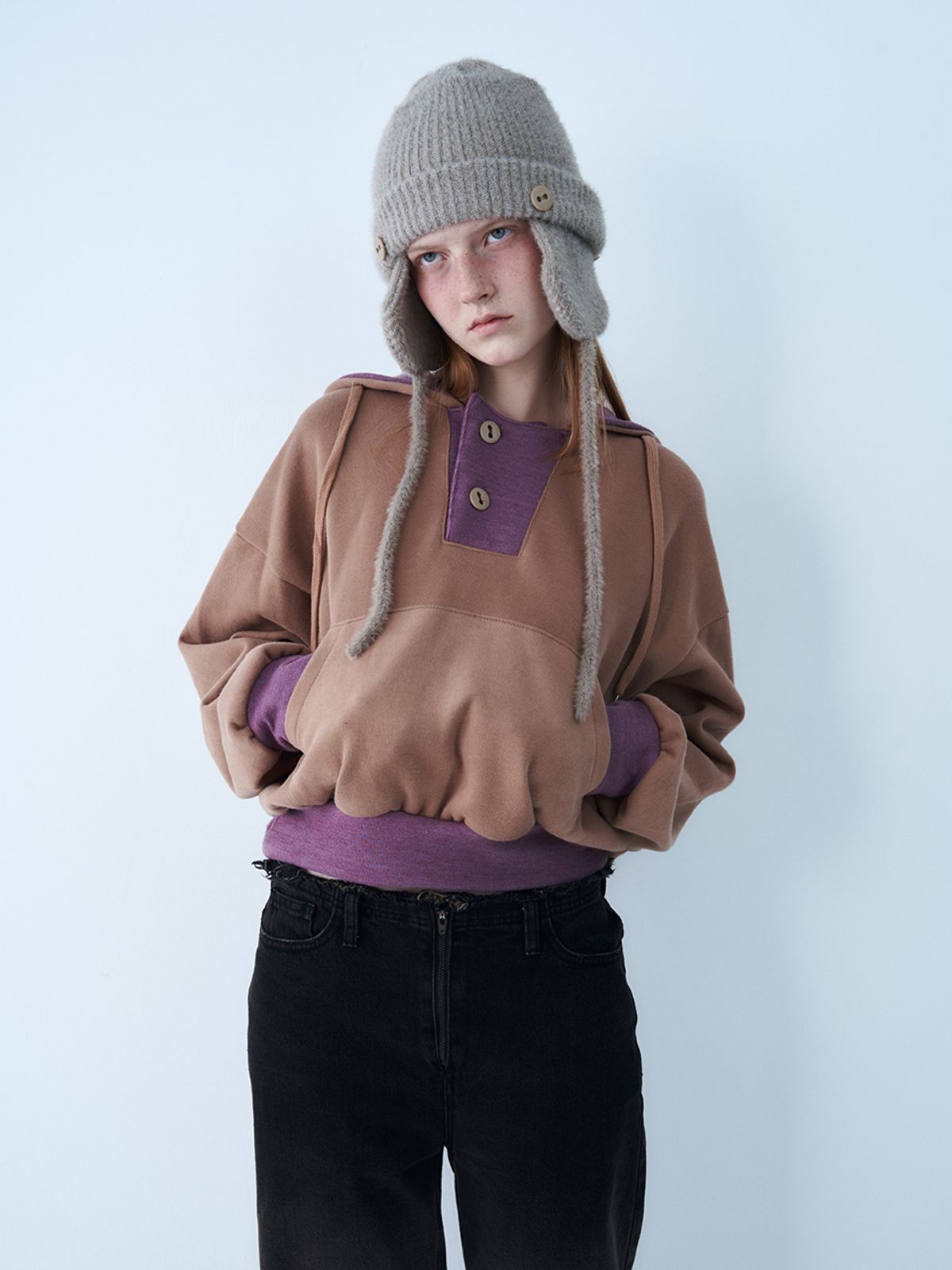 쎄쎄쎄(SETSETSET) DEN THICK HOODIE (CAMEL)