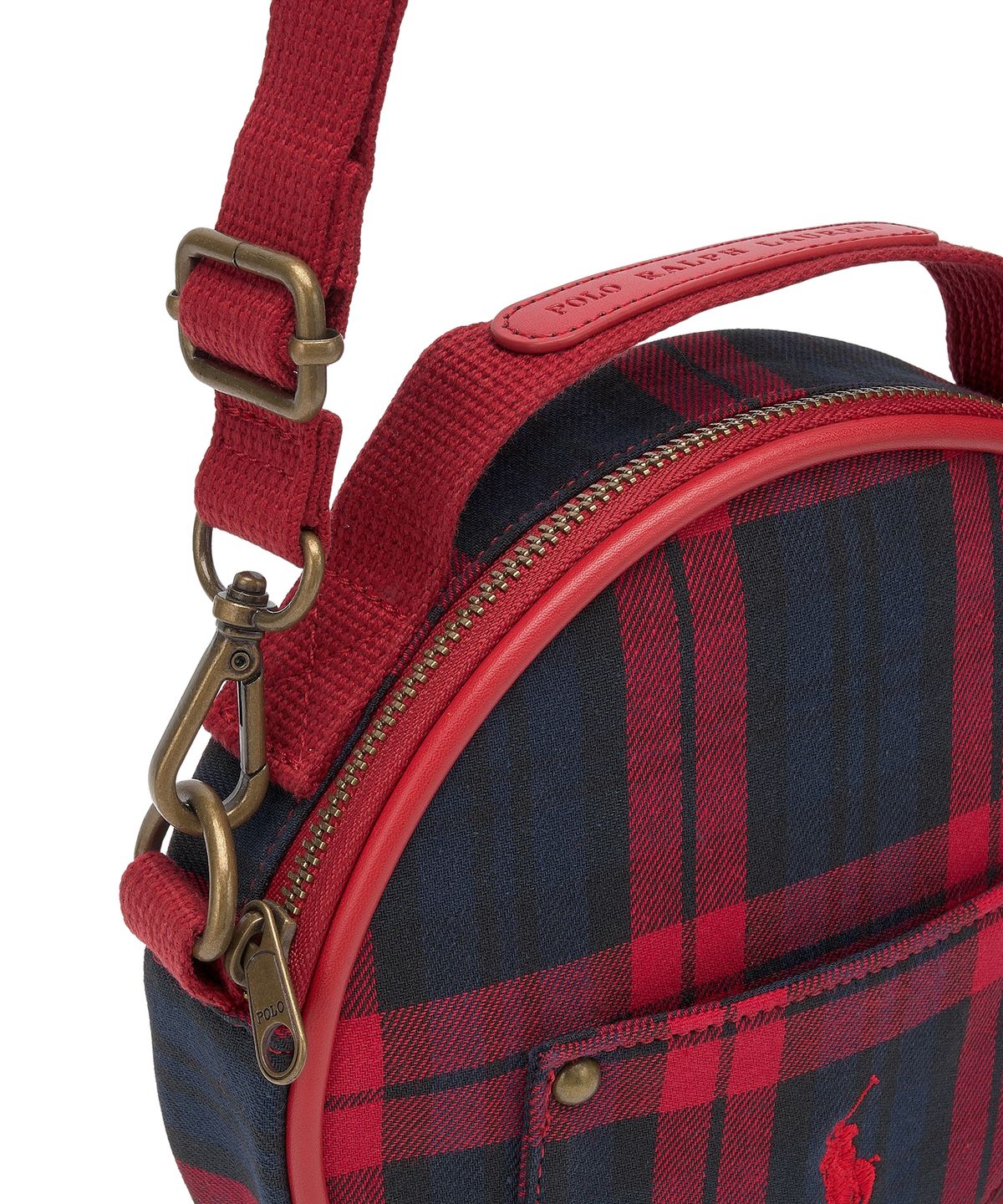 폴로 랄프 로렌 칠드런(POLO RALPH LAUREN CHILDREN) 플래드 라운드 백-레드